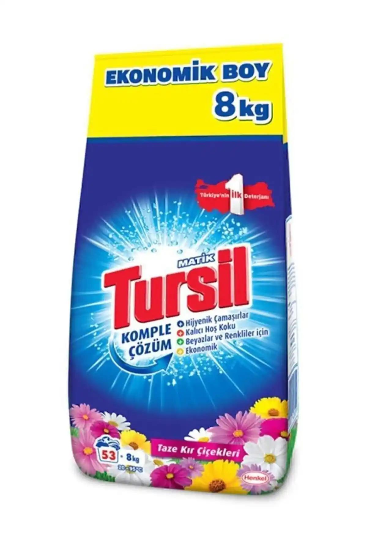 Tursil Kır Çiçekleri 8 Kg Doğal ve Etkili Çamaşır Temizliği Çözümü