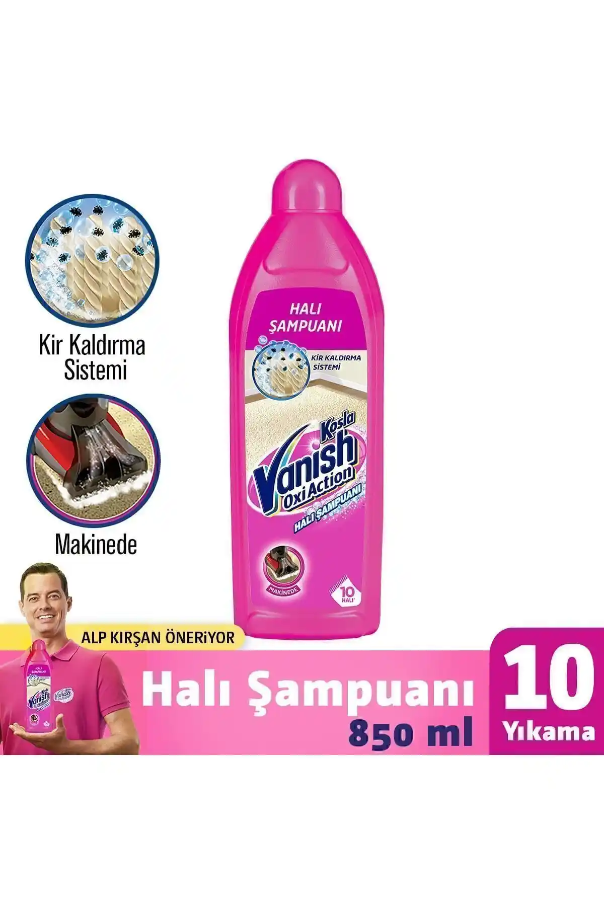 Vanish Kosla Halı Şampuanı 850ml ile etkili ve güvenli halı temizliği çözümleri