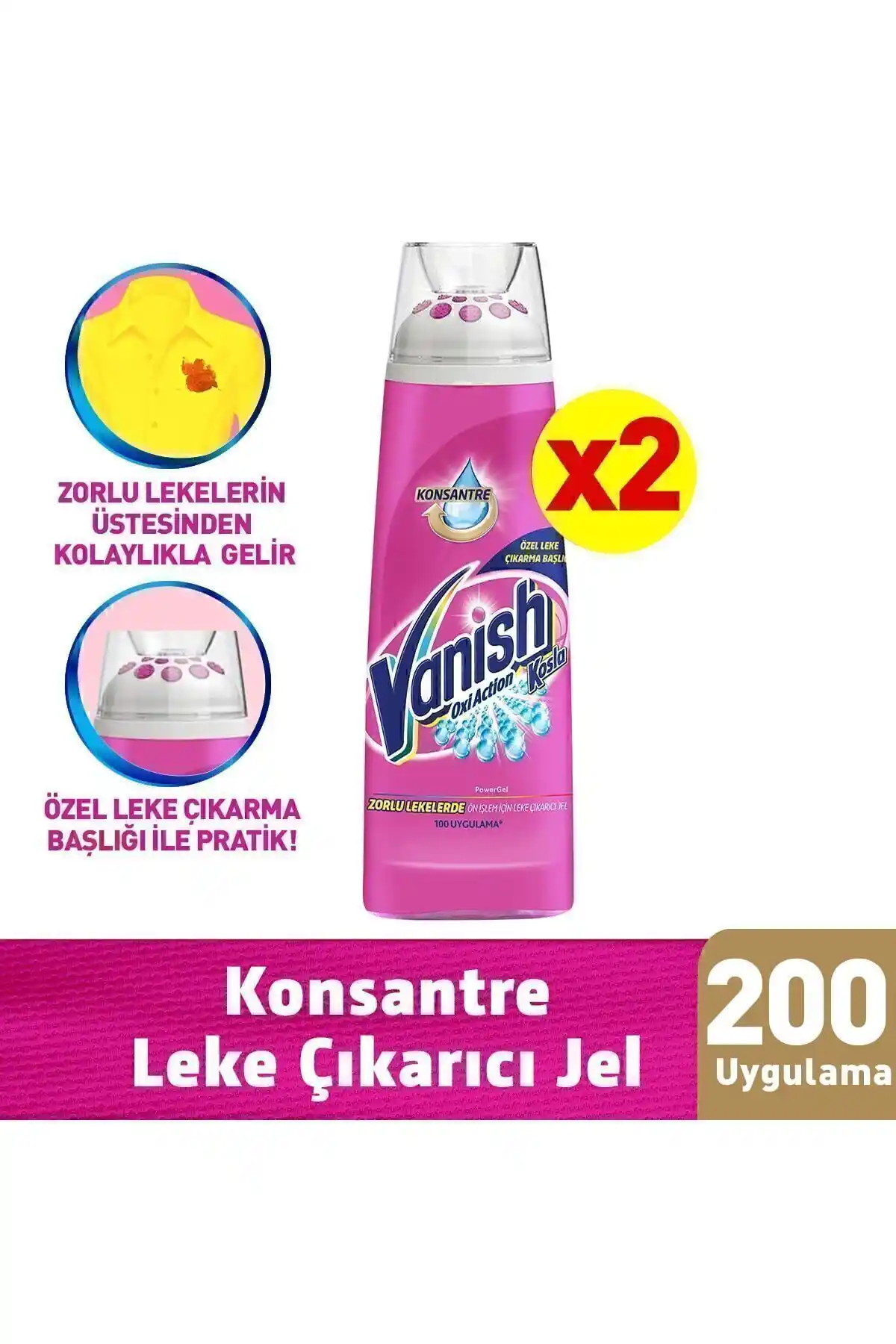 Vanish Kosla Ön İşlem İçin Güçlü Leke Çıkarıcı Jel Tekstil ve Ev Temizliğinde Güvenilir Çözüm