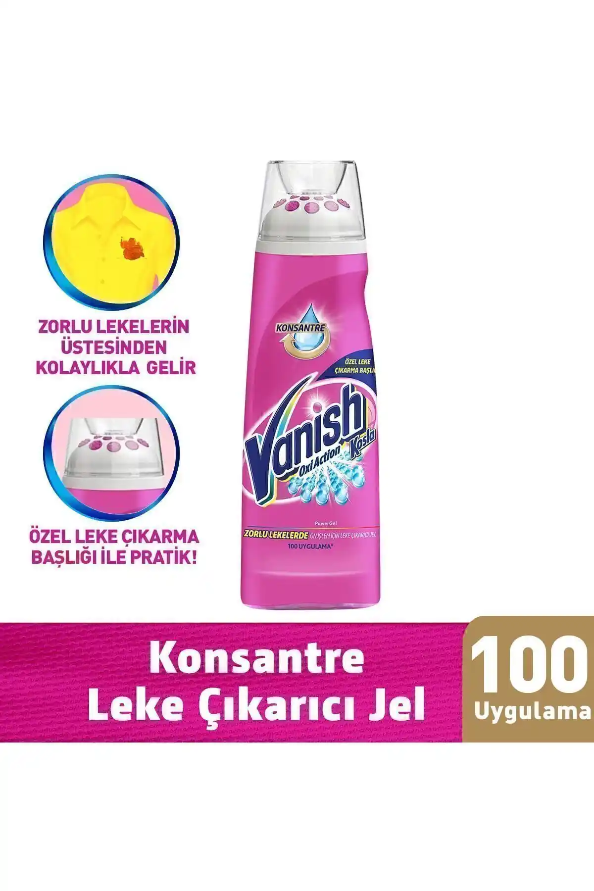 Vanish Kosla Ön İşlem İçin Leke Çıkarıcı Jel ile Zorlu Lekelere Etkili Çözüm