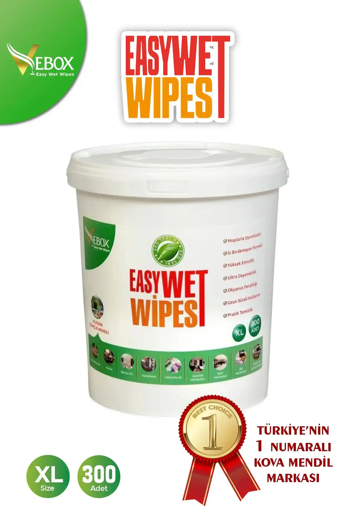 VEBOX Easy Wet Wipes Islak Kova Mendil Temizlik ve Hijyen Standardını Yükselten Pratik Çözüm