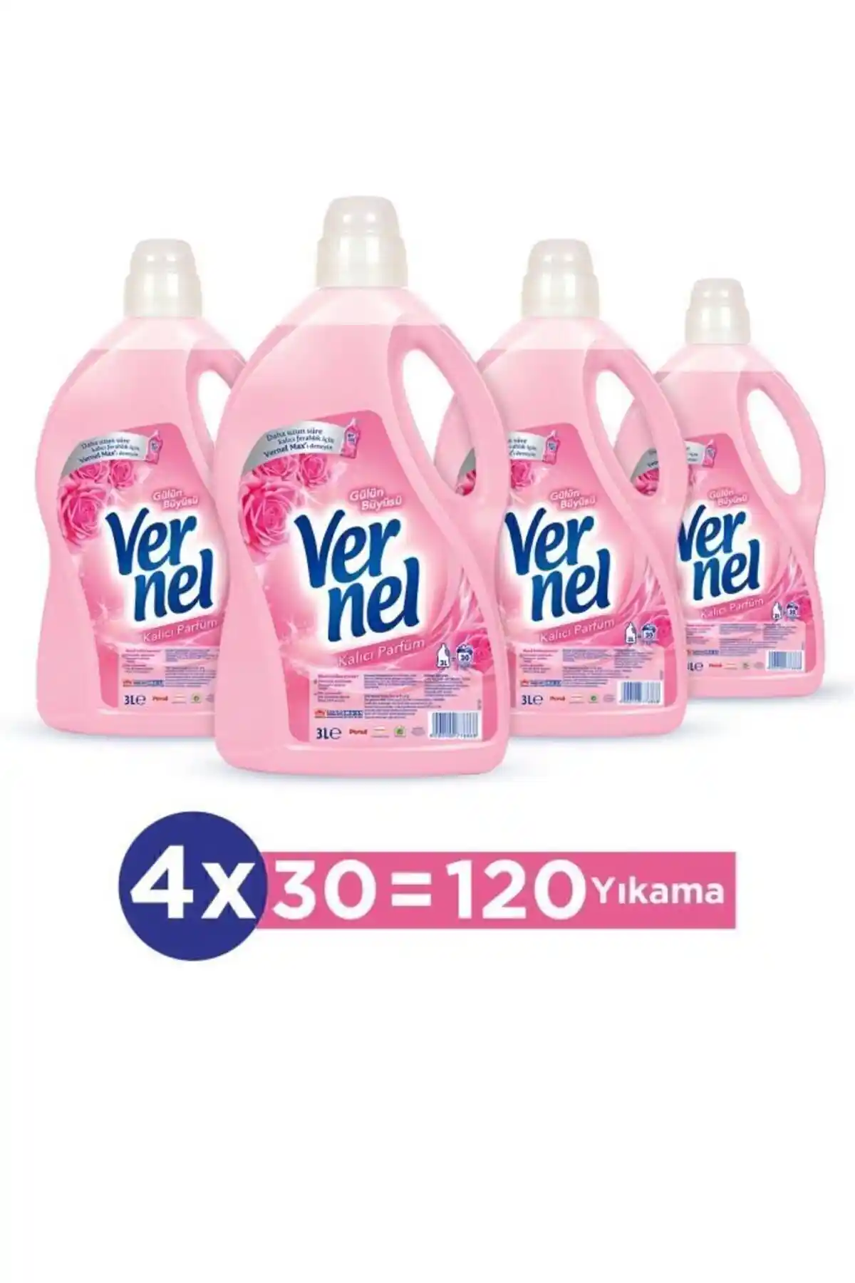 Vernel Gülün Büyüsü Çamaşır Yumuşatıcısı 3 Litre Kalıcı Koku ve Yumuşaklık Sağlar