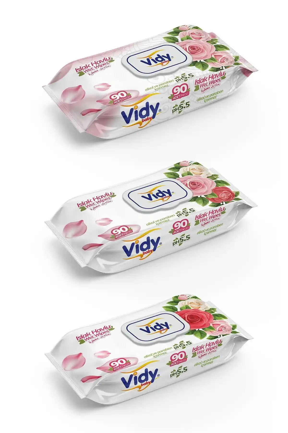 Vidy Rose Gül Kokulu Islak Havlu: Yüksek Kaliteli, Ferahlatıcı ve Cilt Dostu Temizlik Ürünü