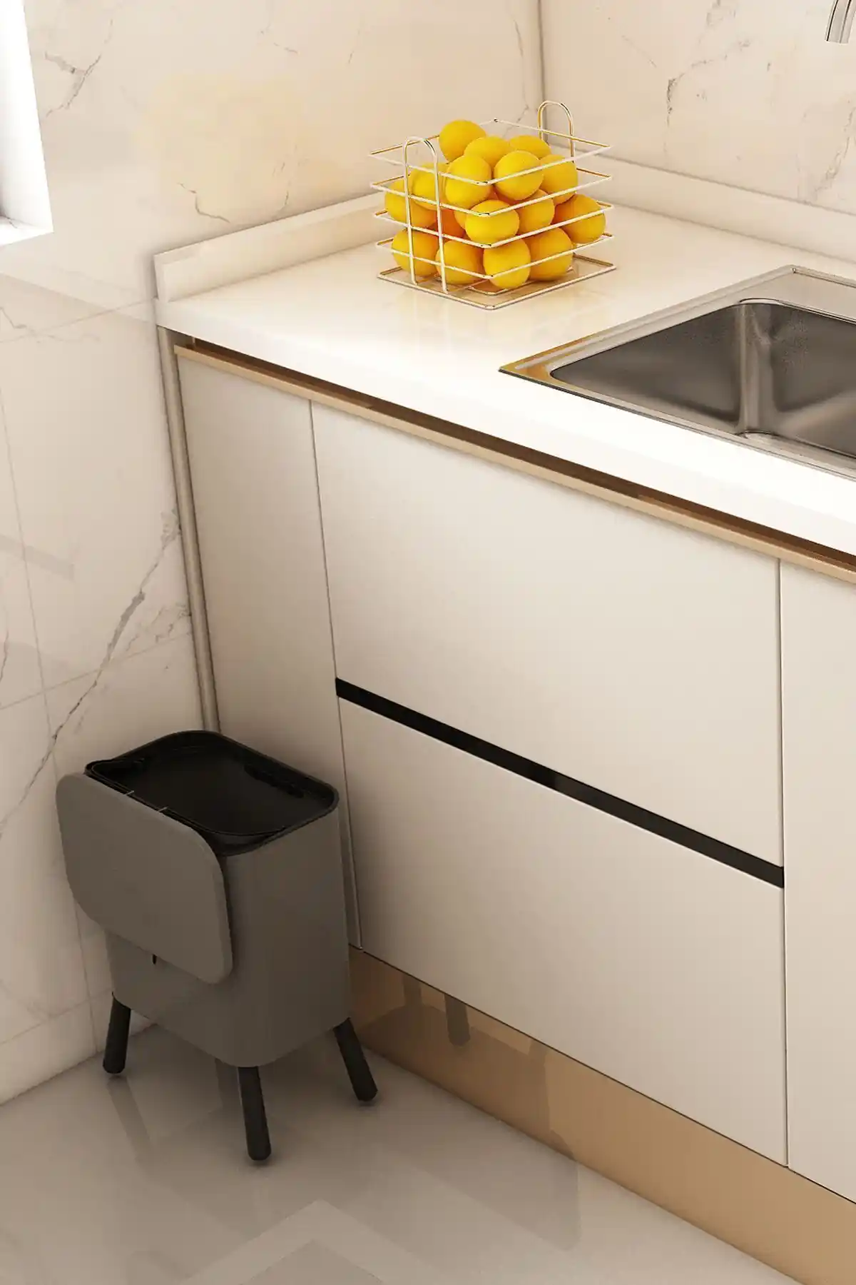 Vigentino 15 Lt Ayaklı Kapaklı Çöp Kovası: Şık ve Pratik Kullanım İçin Uygun Seçenek