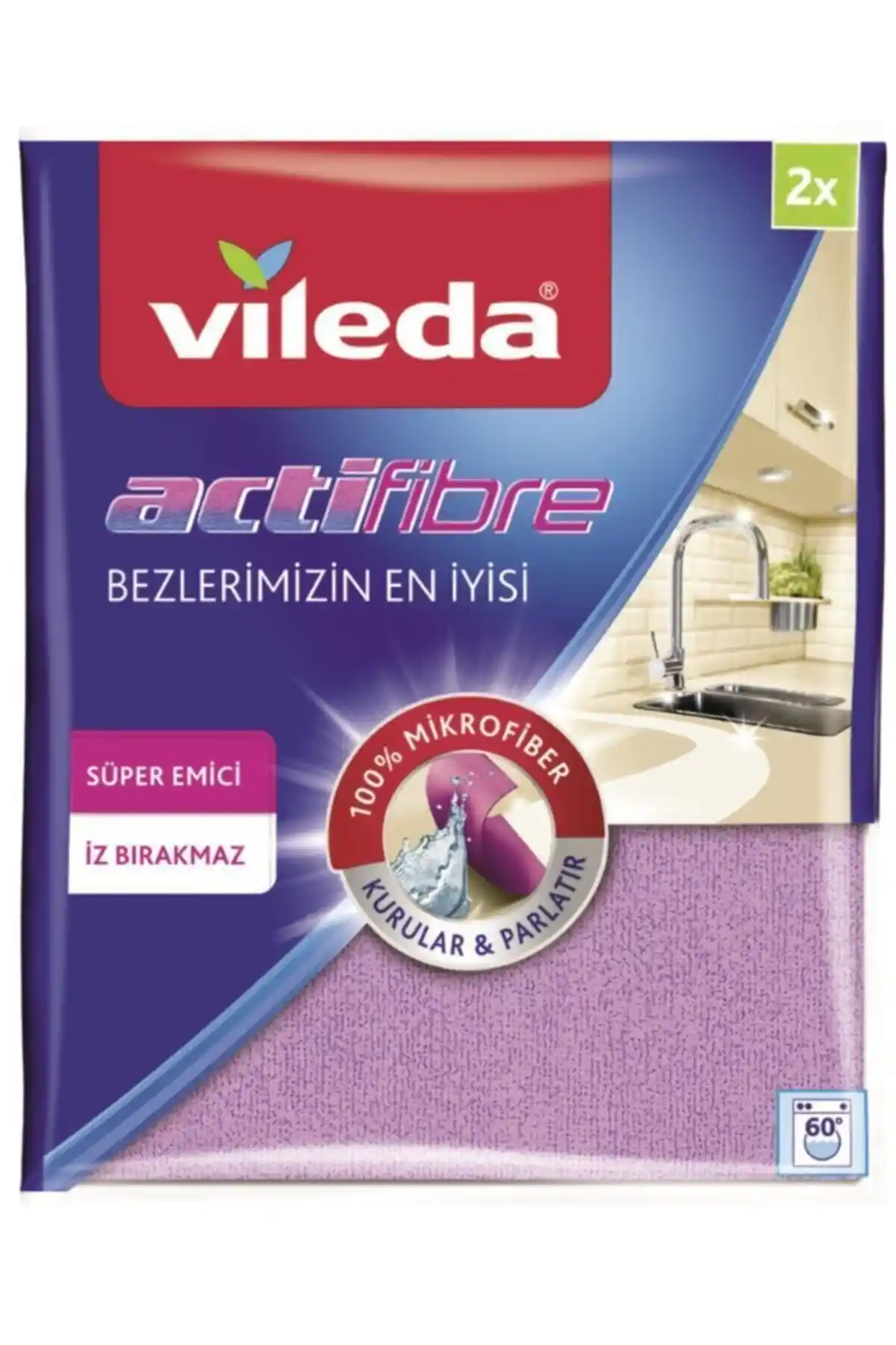 Vileda 2'li Actifibre Mikrofiber Bez Seti ile Etkili ve Pratik Temizlik Çözümü