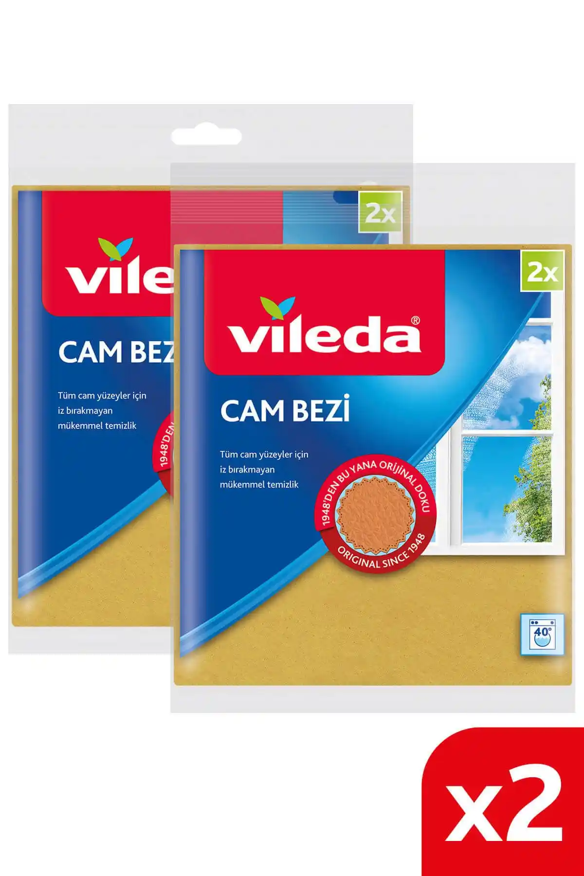 Vileda 2 Paket Mikrofiberli Cam Bezi ile Hızlı ve Etkili Temizlik Çözümleri