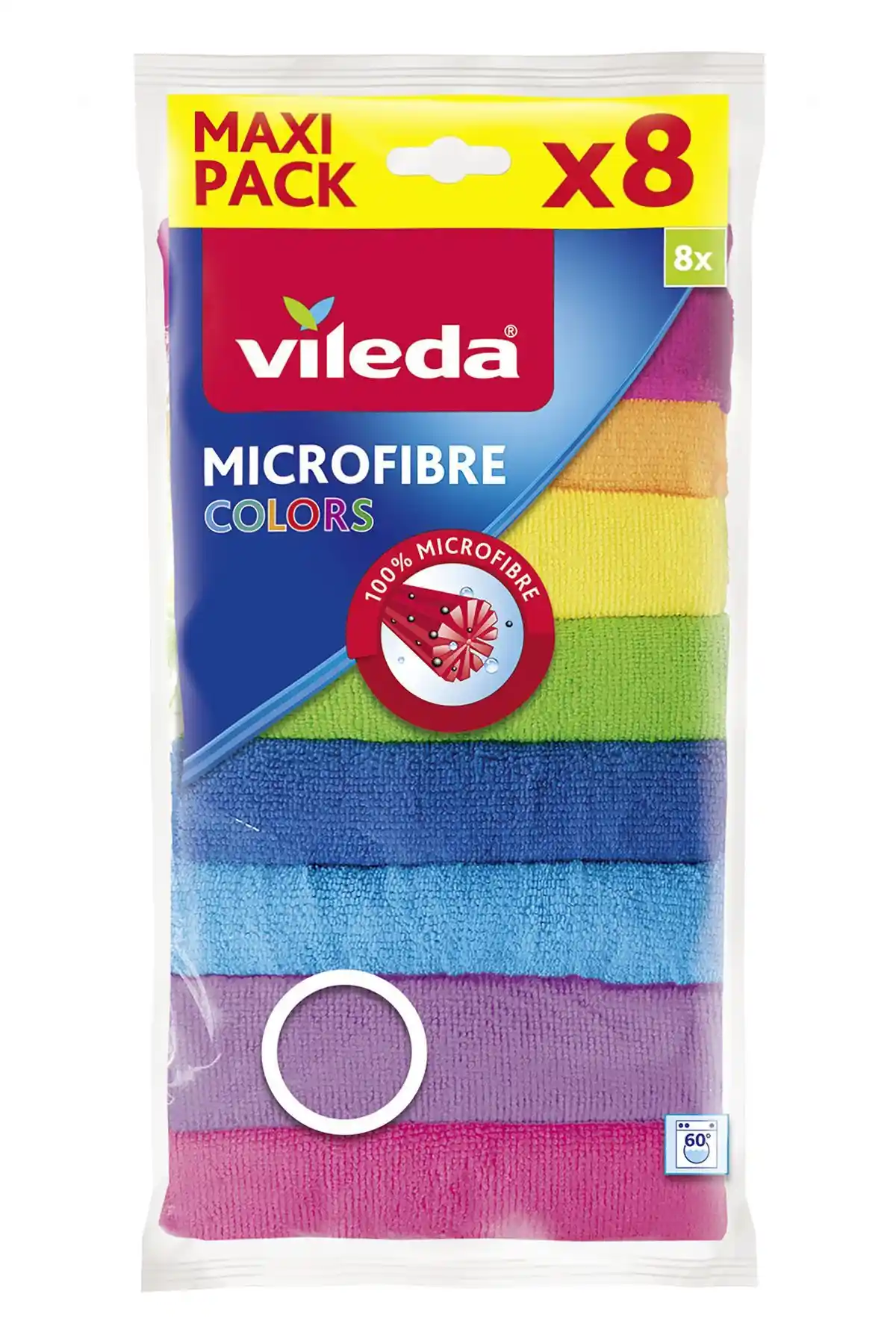 Vileda Mikrofiber Temizlik Bezi Colors 8 Li: Dayanıklı ve Çok Amaçlı Temizlik Çözümü