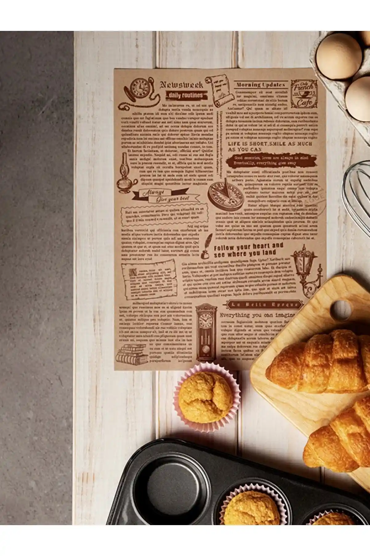 Vintage Sunum Kağıdı Retro Pack 1 36 Adet Şık ve Estetik Sunum Malzemeleri