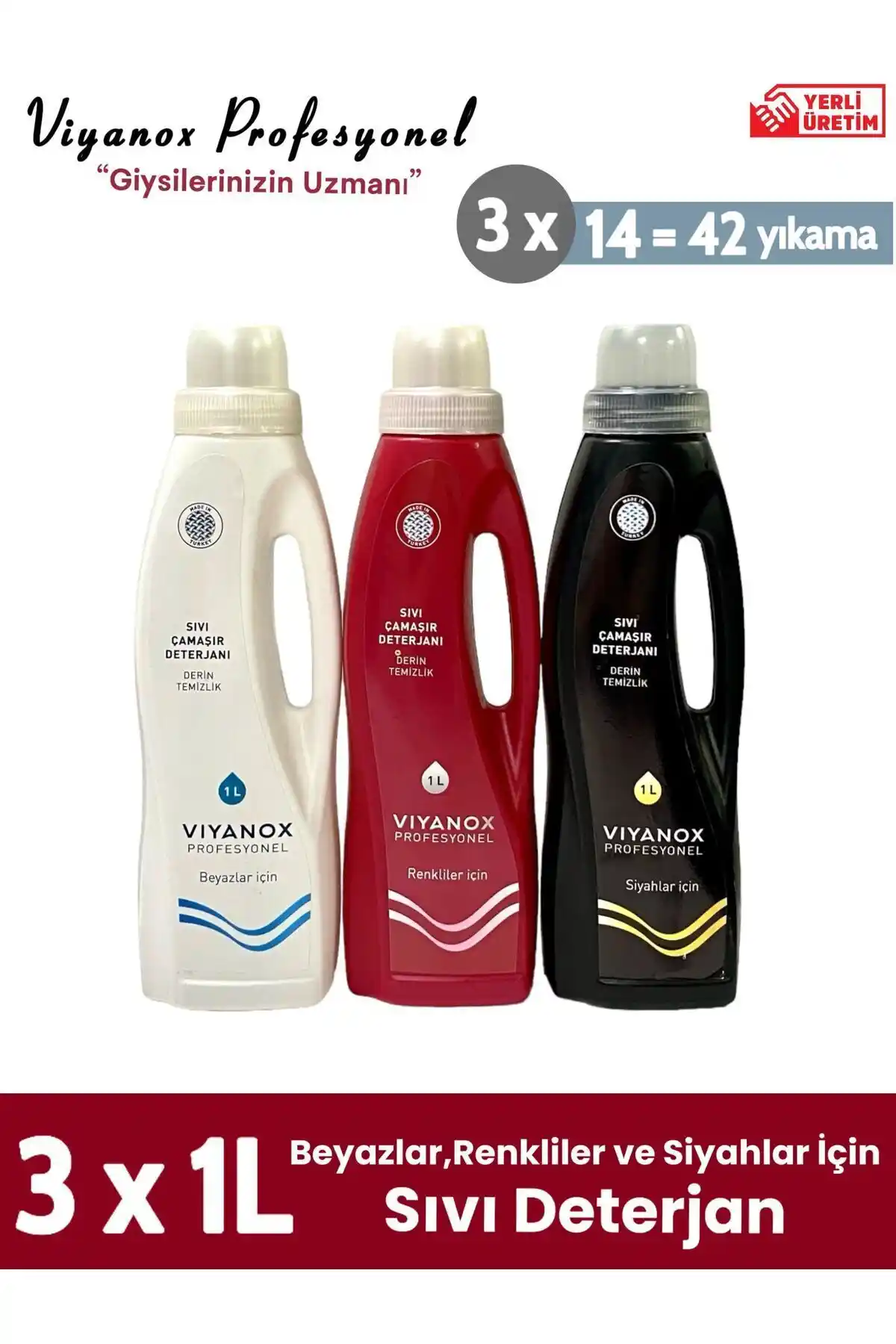 VİYANOX Sıvı Çamaşır Deterjanı: Renk ve Siyah Kıyafetler İçin Güçlü Temizlik Çözümü