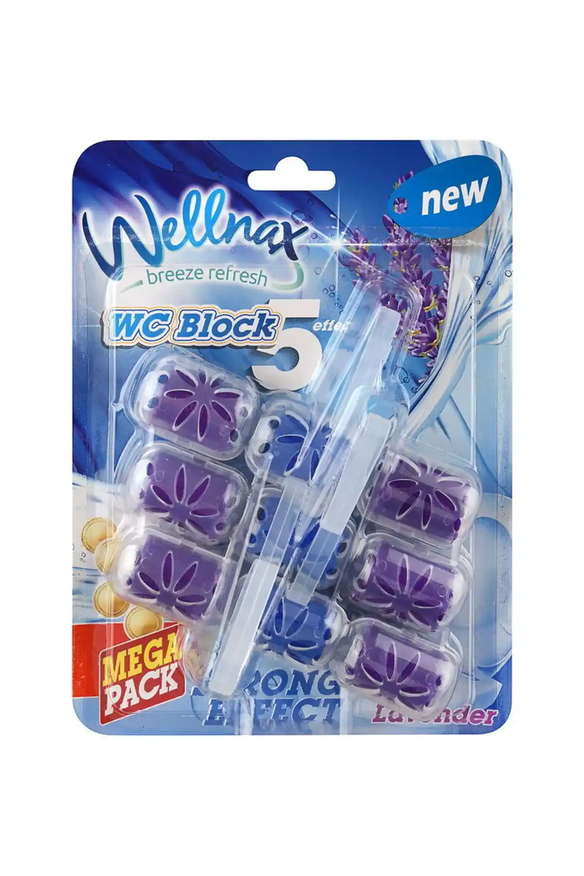 Wellnax Breeze Refresh WC Klozet Bloğu Lavanta Kokusu ve Uzun Süre Etki Sağlayan Temizlik Ürünü