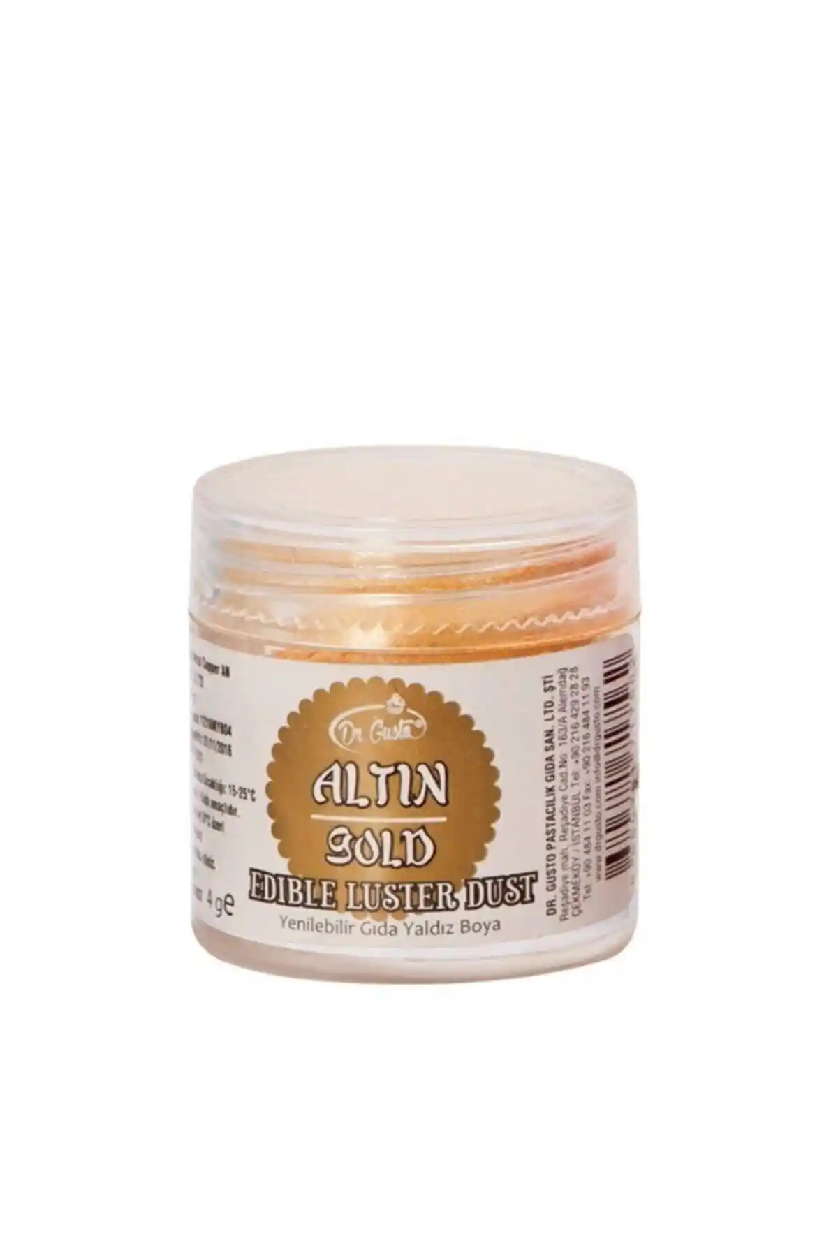 Yenilebilir Metalik Altın Toz Boya 4g Gıda Dekorasyon ve Pasta Süsleme İçin