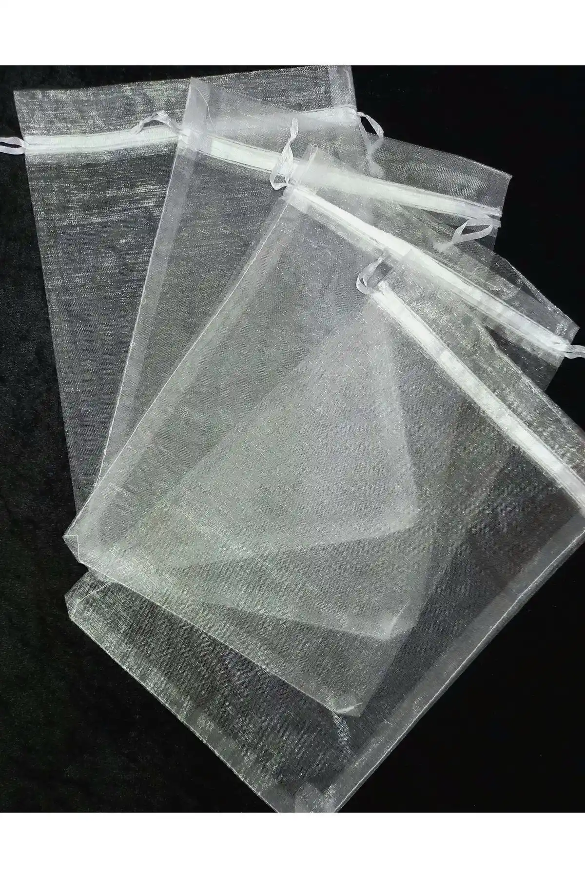 Yörük Tuhafiye Organze Şeffaf Tül Kese 20x30 cm, 10'lu Set, Zarif ve Dayanıklı