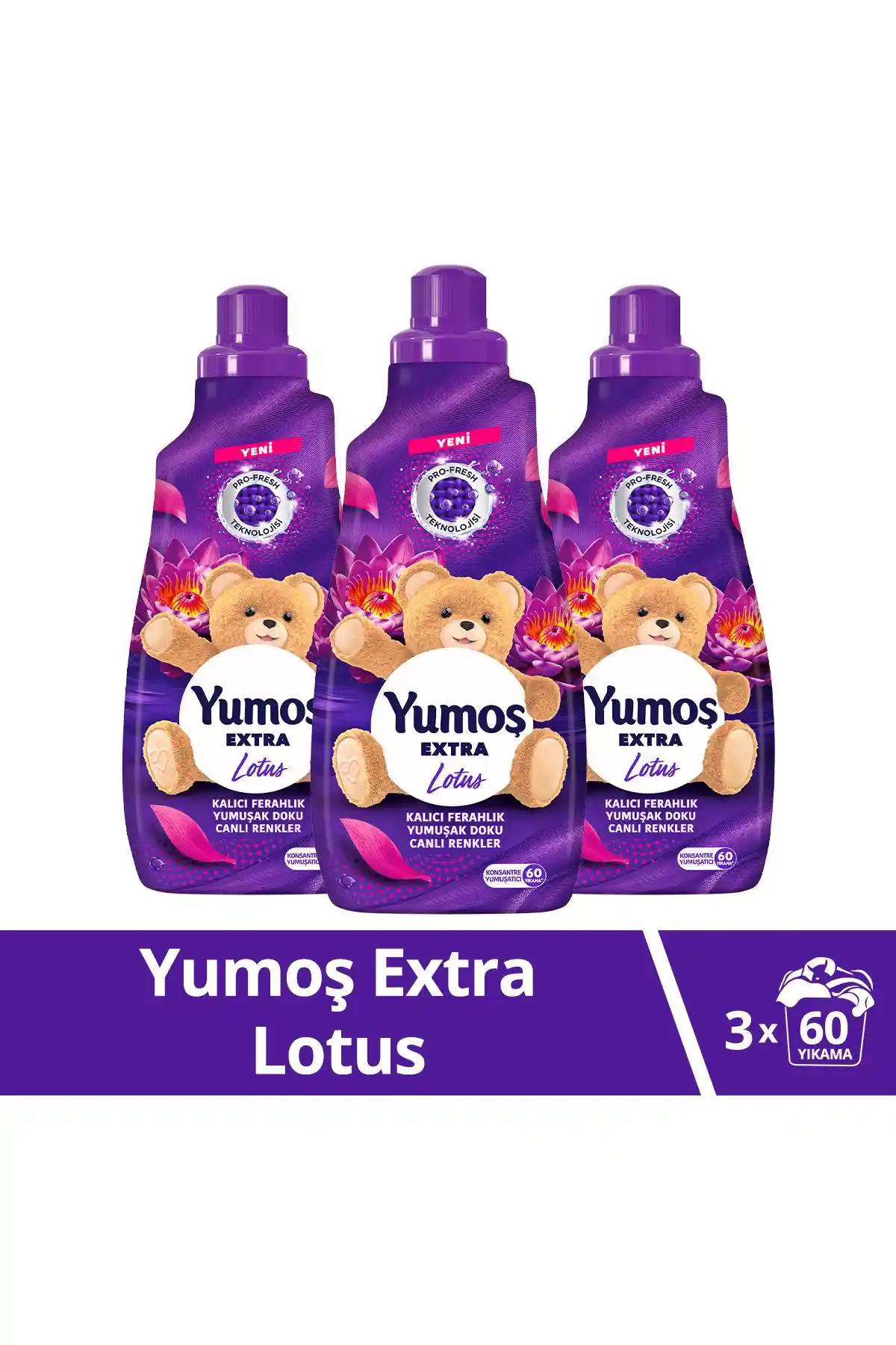 Yumoş Extra Çamaşır Yumuşatıcı Lotus – Kalıcı Koku ve Yumuşaklık Sağlar