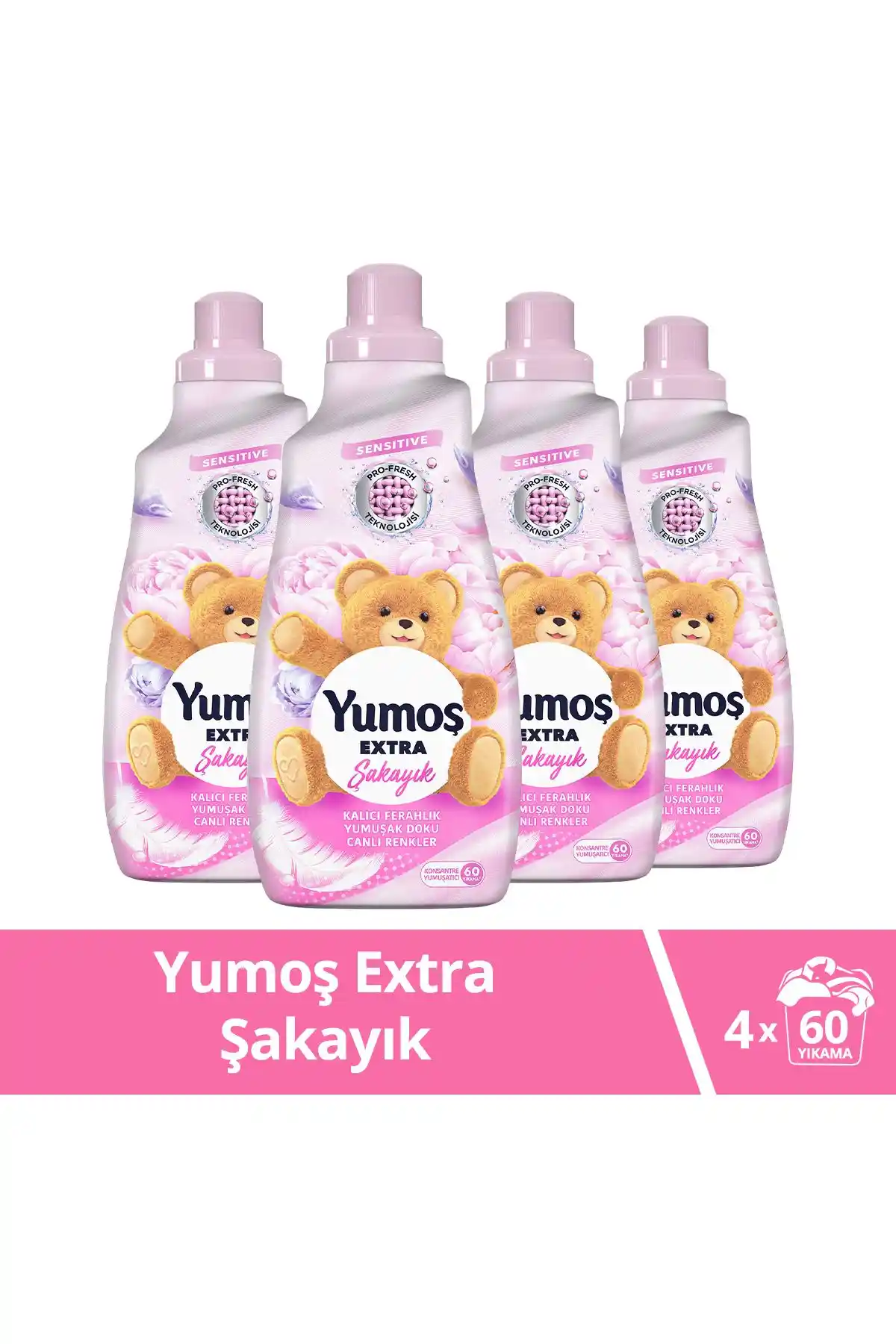 Yumoş Extra Konsantre Çamaşır Yumuşatıcı Şakayık: Ferah ve Kalıcı Koku ile Yumuşaklık Sağlar