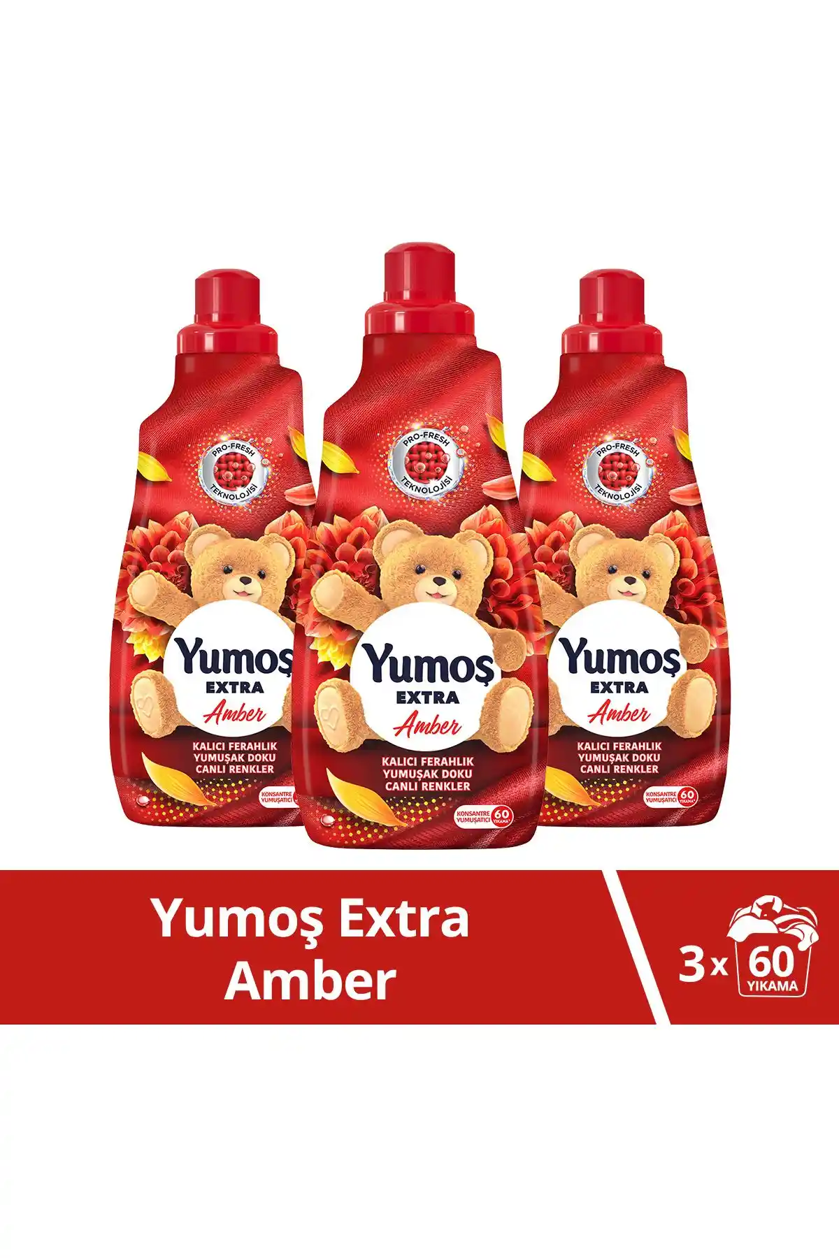 Yumoş Extra Konsantre Çamaşır Yumuşatıcısı Amber: Kaliteli Temizlik ve Uzun Süreli Ferahlık Sağlar