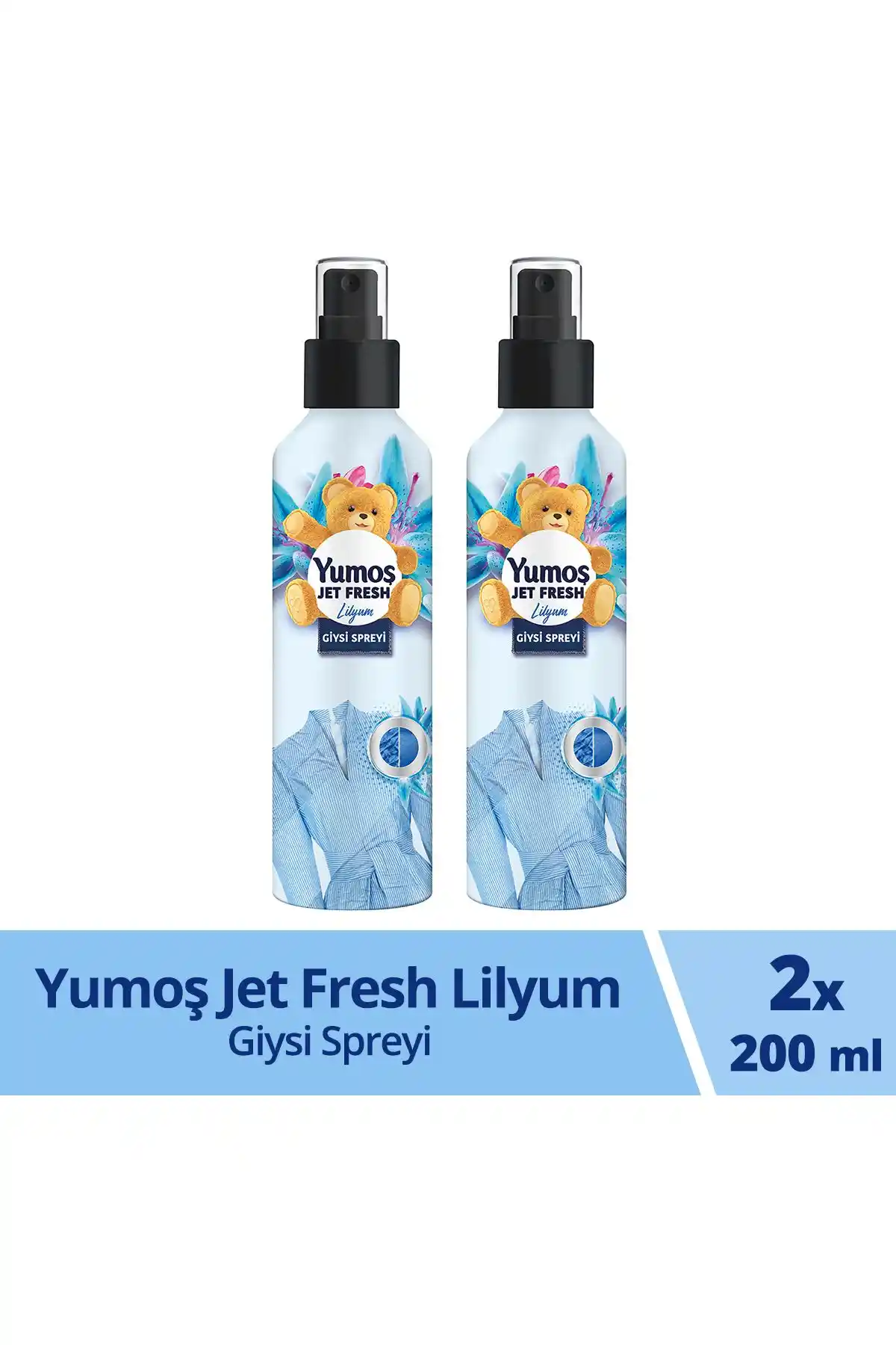 Yumoş Jet Fresh Lilyum Giysi Spreyi 200 ml – Temizlik ve Ferahlık Sağlayan Pratik Çözüm