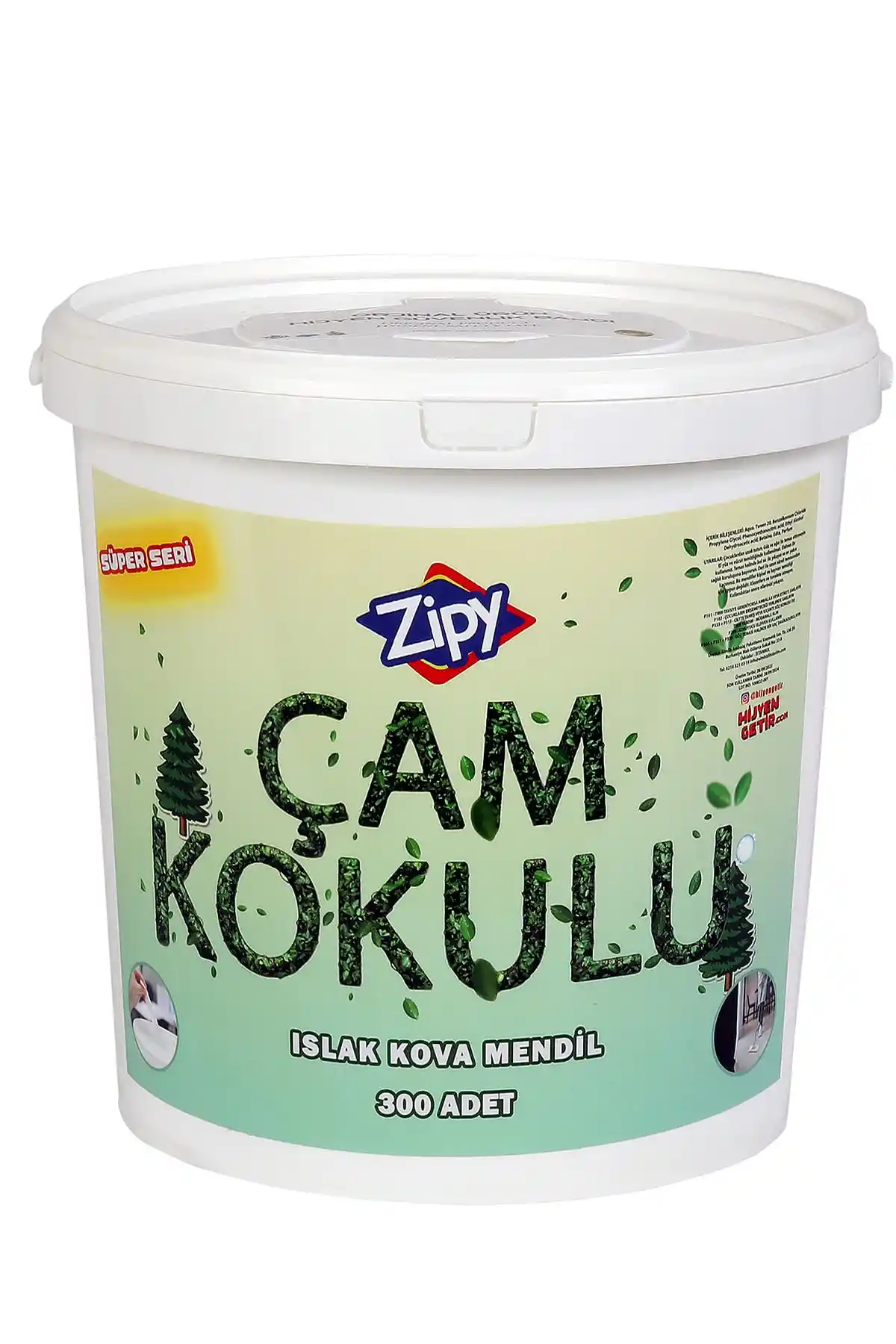 Zipy Çam Kokulu Süper Seri Islak Kova Mendili ile Günlük Hijyen ve Ferahlık Sağlayın