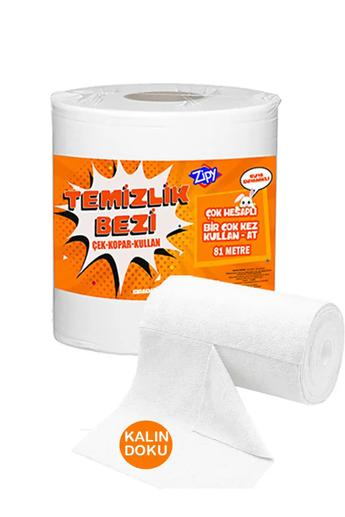 Zipy Mega Dev Rulo Temizlik Bezi: Geniş Yüzeyler İçin Dayanıklı ve Pratik Temizlik Çözümü