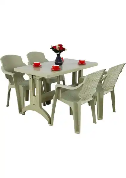 Mandella Zeugma 70x120 Bahçe ve İç Mekan Kullanımı İçin Masa ve Oturma Takımı Seçenekleri