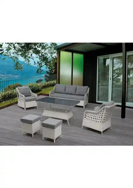 Tu Tienda Ronda 3+1+1+2PUF ve Masa ve 3+1+1+Masa Dış Mekan Mobilyası Karşılaştırması