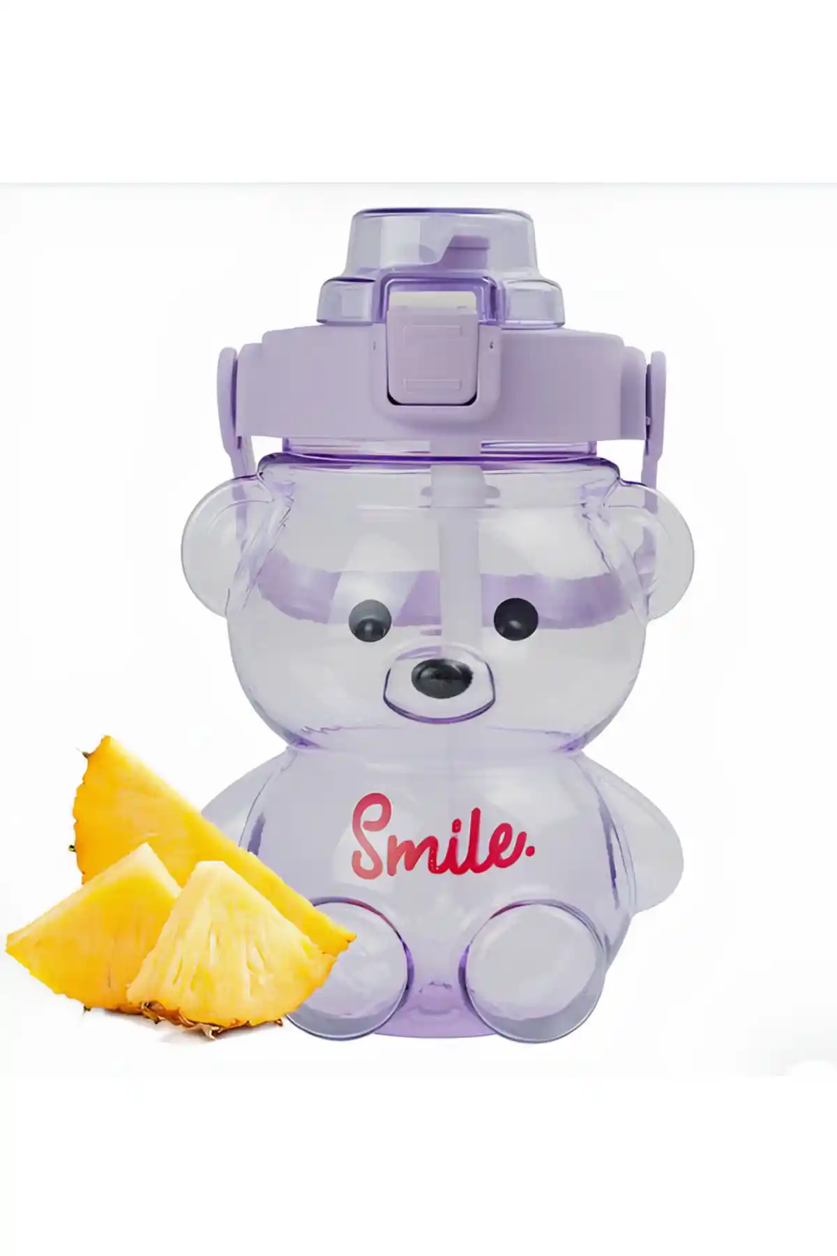 2B Bazaar Ayıcıklı 1000 ML Çocuklar İçin Sağlıklı ve Eğlenceli Su Şişesi