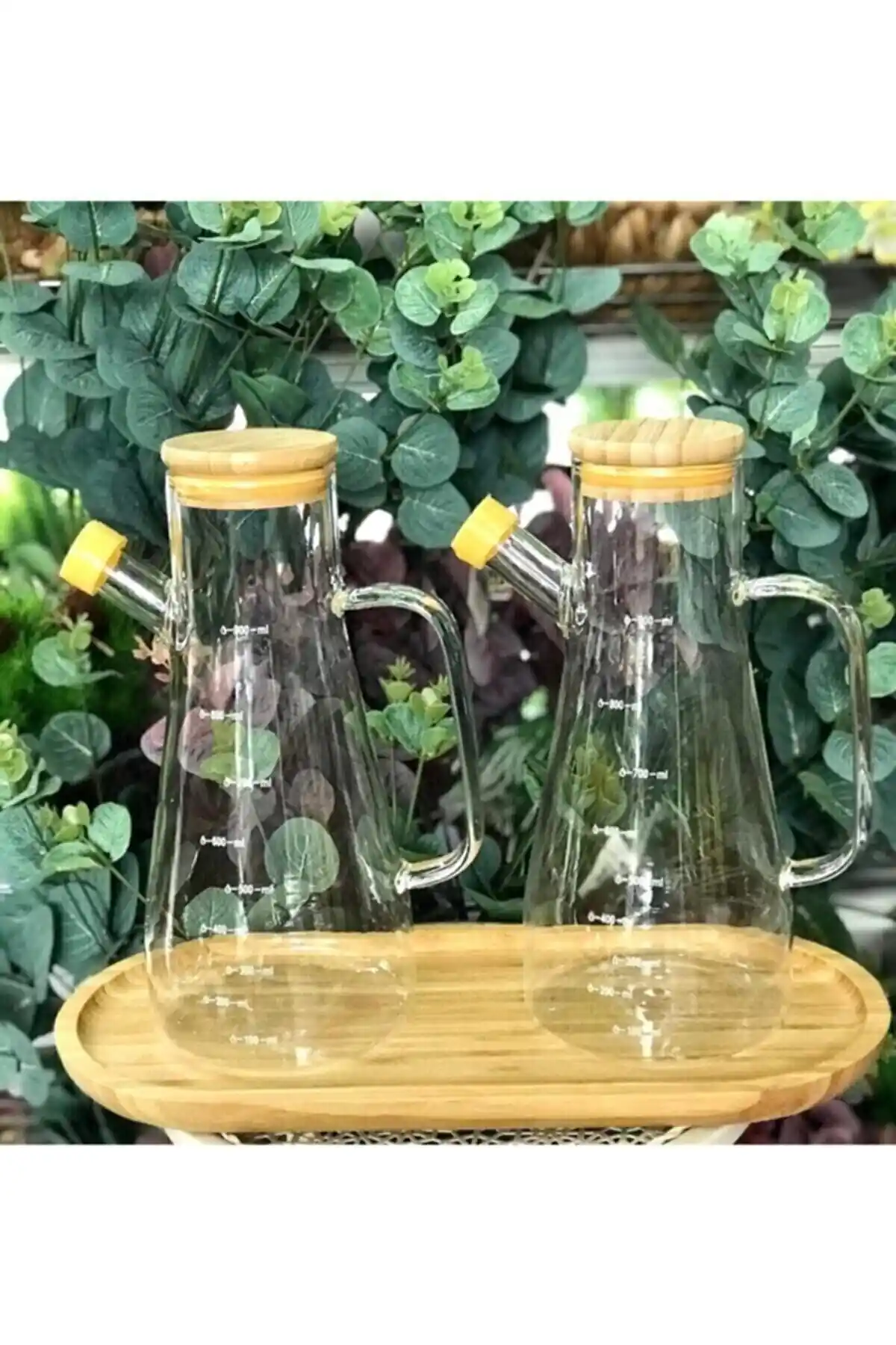 Amentes Bambu Kapaklı Vakumlu Borosilikat Set: Şık ve Çok Yönlü Mutfak Ürünü