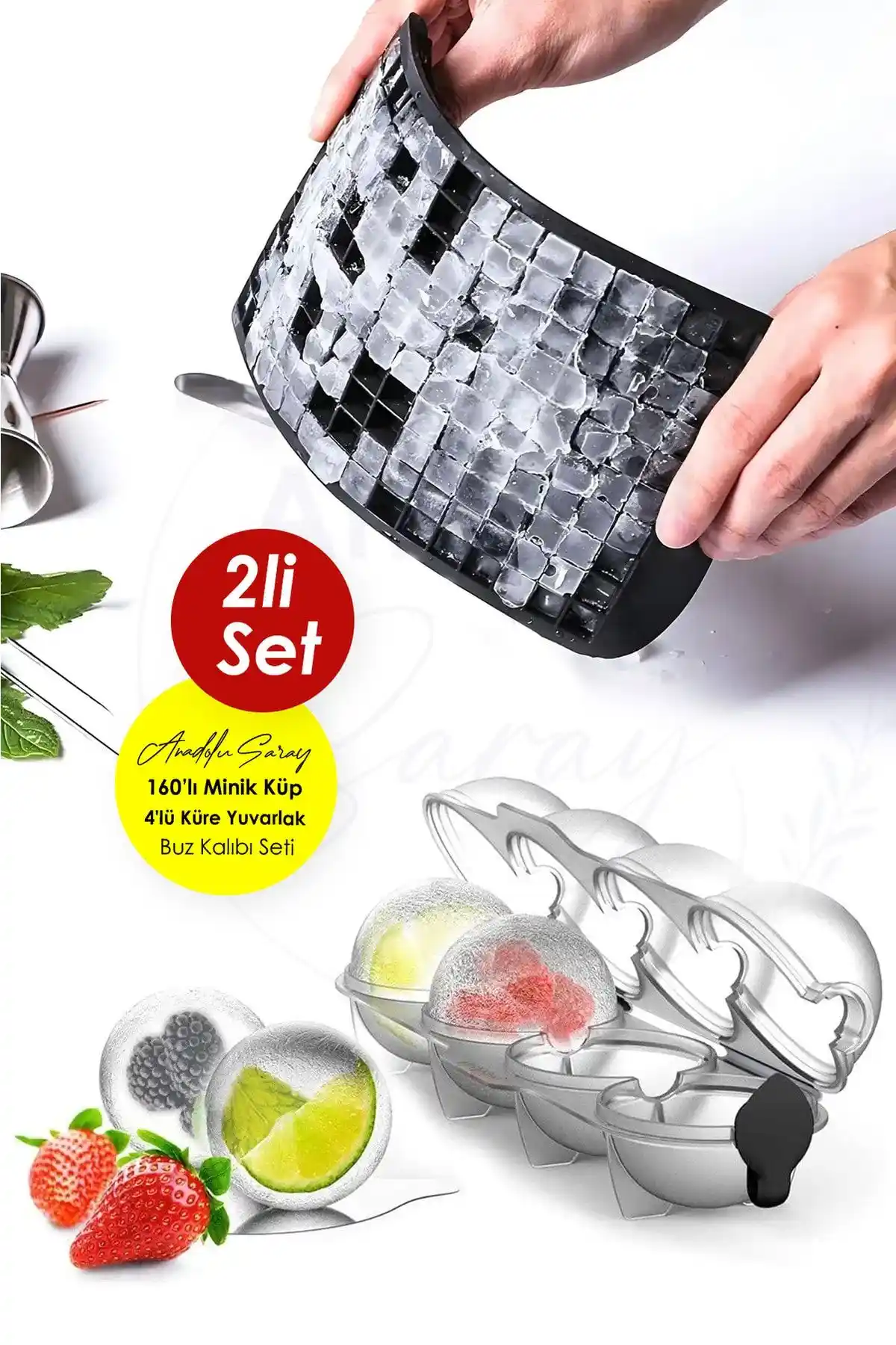 Anadolu Saray 2'li Buz Kalıbı Seti: Pratik ve Çok Yönlü Mutfak Çözümü