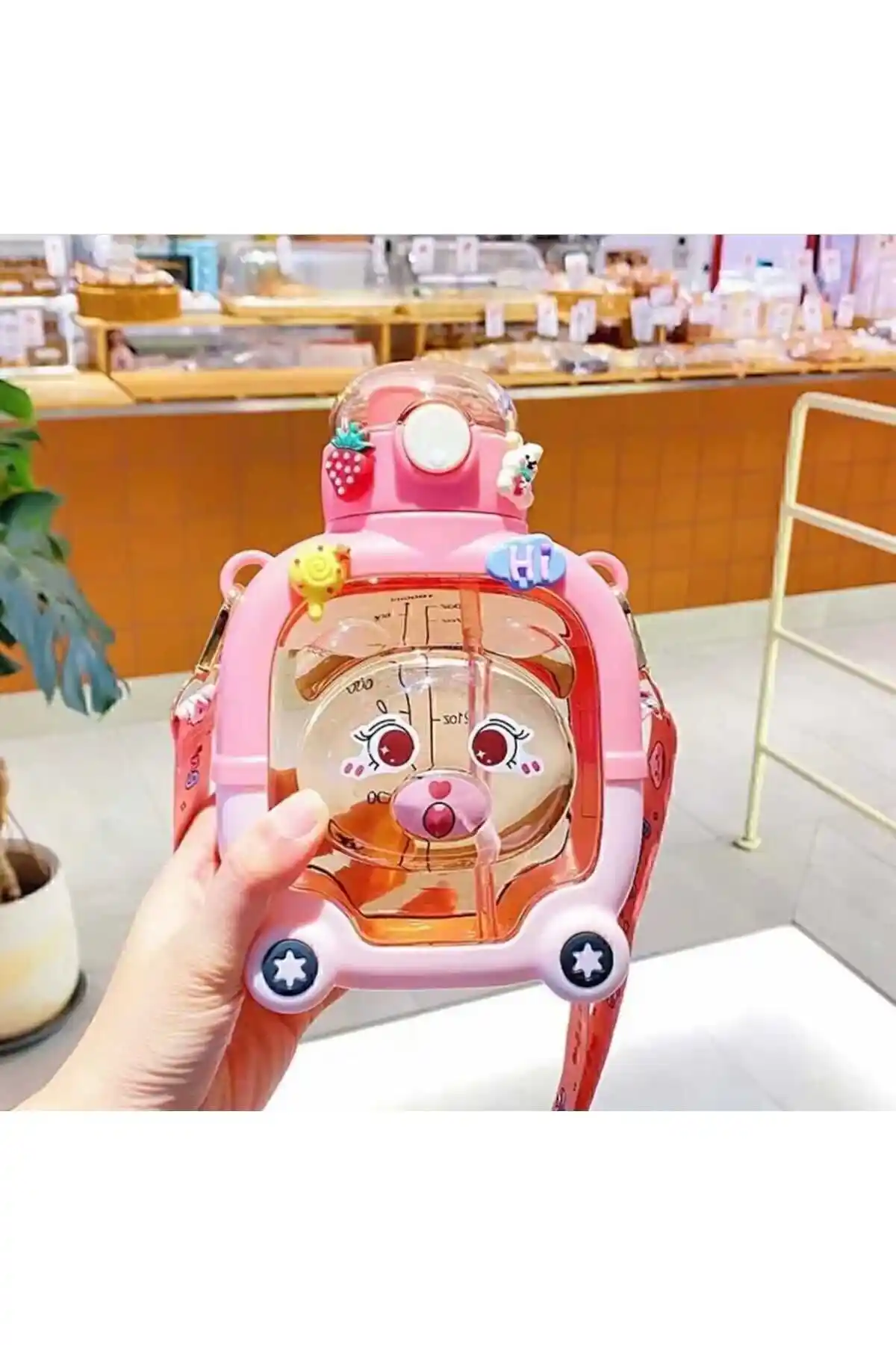 AsyaHome Pembe Motivasyonel Çocuk Su Matarası: Eğlenceli ve Sağlıklı Kullanım İçin