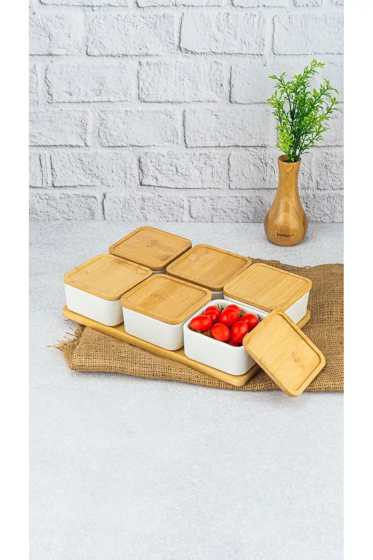 Bambum Zen 13 Parça Kahvaltılık Seti Şık ve Dayanıklı Porselen Tasarımıyla Mutfaklara Zarif Dokunuş