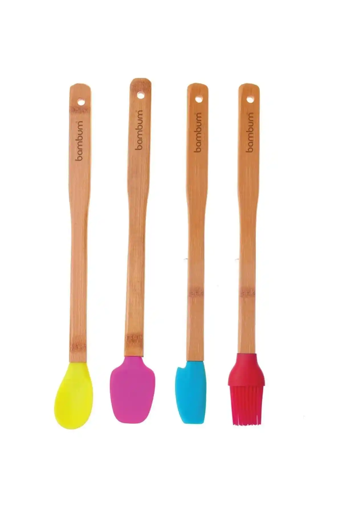 Bambum Zolly 4'lü Silikon Spatula Seti: Dayanıklı ve Çok Yönlü Mutfak Gereci