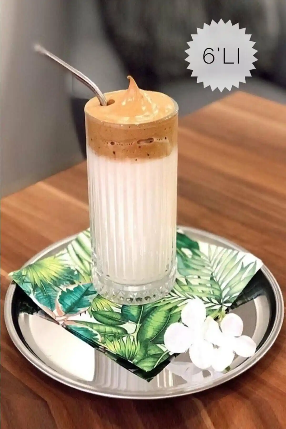 Battal Paslanmaz Çelik 6'lı Yuvarlak Servis Tabağı Seti 20 cm ile şık sunumlar yapın