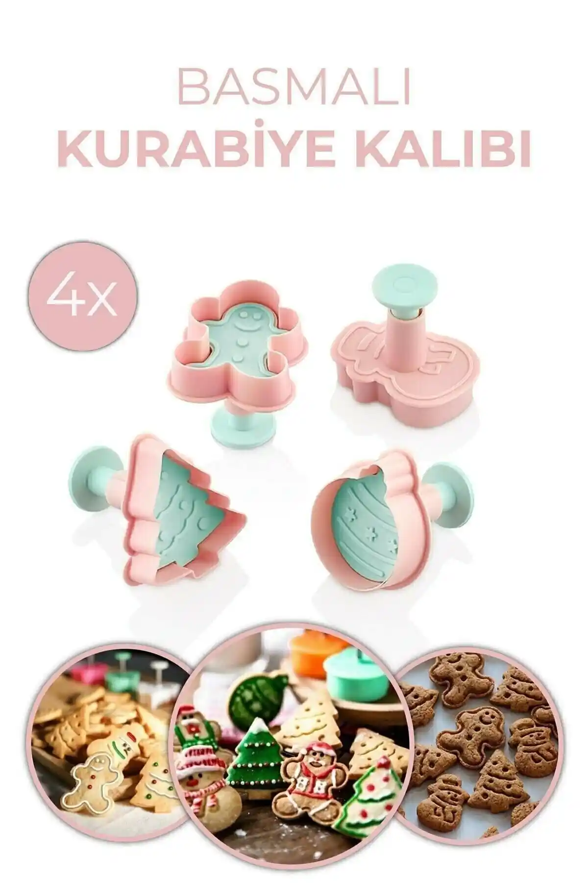 Bayev Yılbaşı Kurabiye Kalıbı 3133: Pratik ve Eğlenceli Yılbaşı Temalı Mutfak Gereci