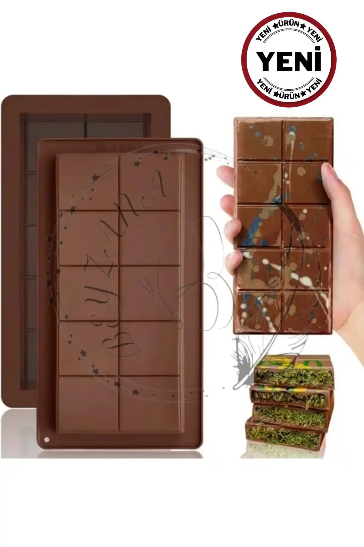 BEYZANA Dubai Çikolatası Kalıbı: Sağlıklı, Dayanıklı ve Estetik Çikolata Yapım Aracı