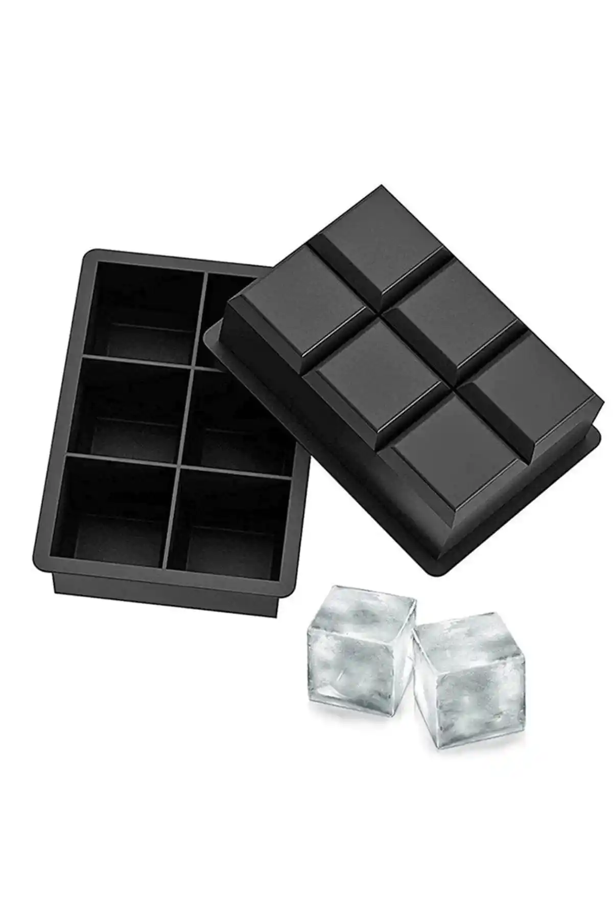 Büyük Boy 6 Bölmeli Silikon Buz Kalıbı: Pratik ve Estetik Buz Yapım Deneyimi