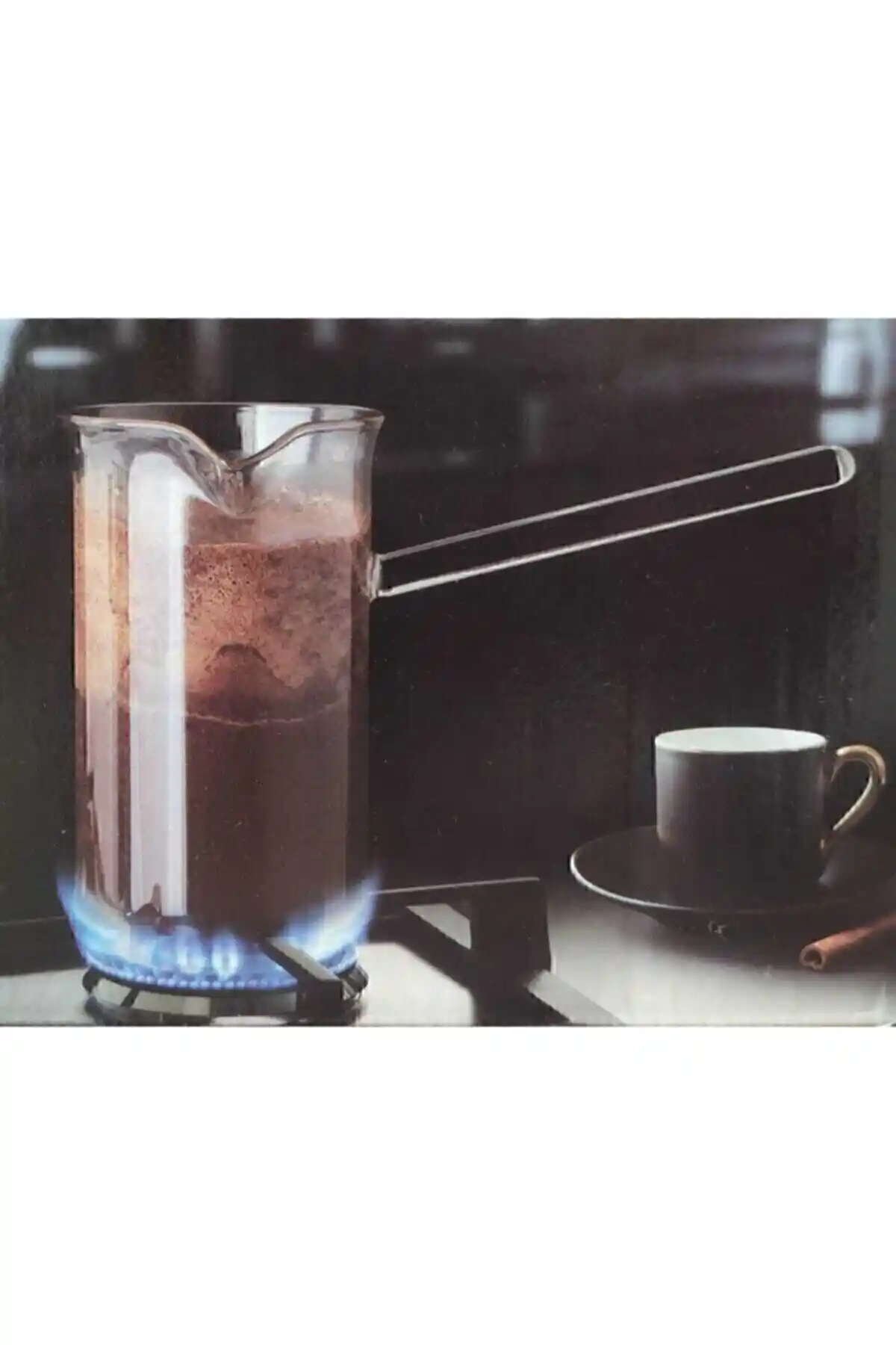 Cam Isıya Dayanıklı Cezve 350 ml Modern Tasarım ve Kullanım Kolaylığıyla Mutfaklar İçin