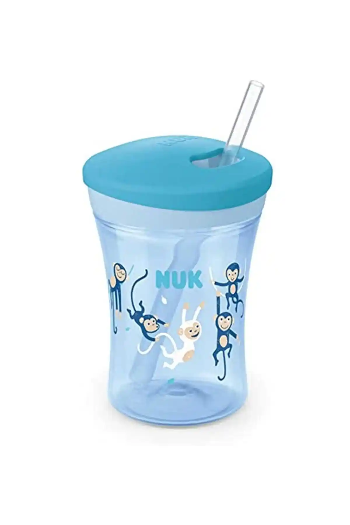 Çocuklar İçin Güvenli ve Kullanışlı Nuk Mavi 230 ml 12 Ay Action Cup Suluk