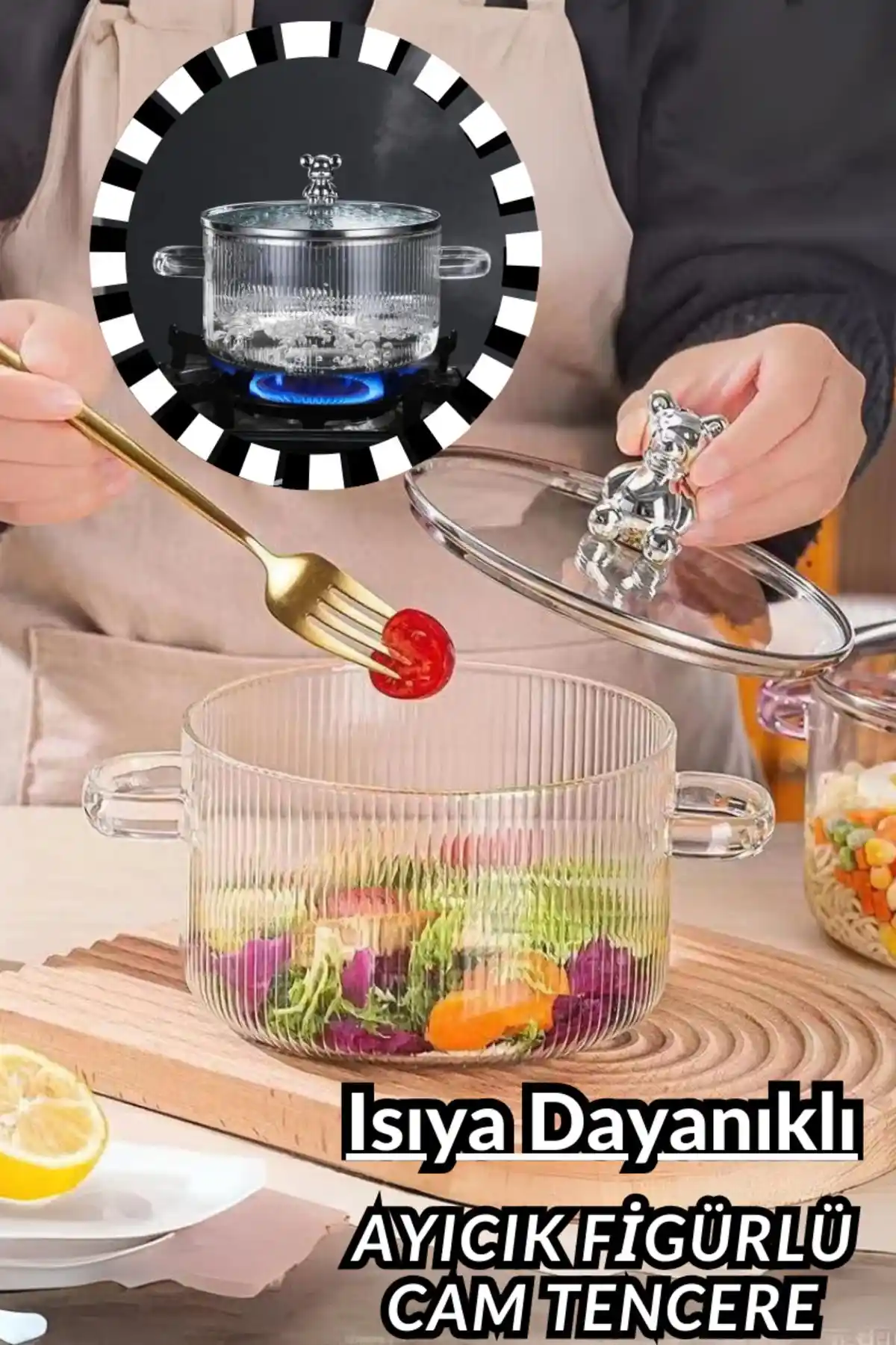 Comprox 1700cc Ayıcık Figürlü Tencere: Dayanıklı ve Estetik Mutfak Gereci Seçeneği