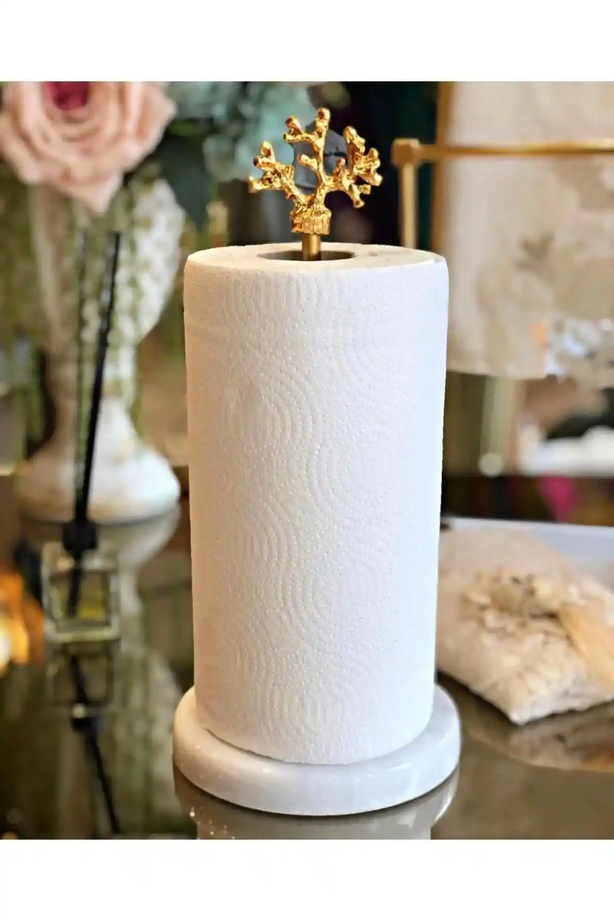 DM HOME DEKOR Mermer Rulo Havluluk: Modern ve Dayanıklı Banyo Dekorasyonu İçin Şık Seçenek