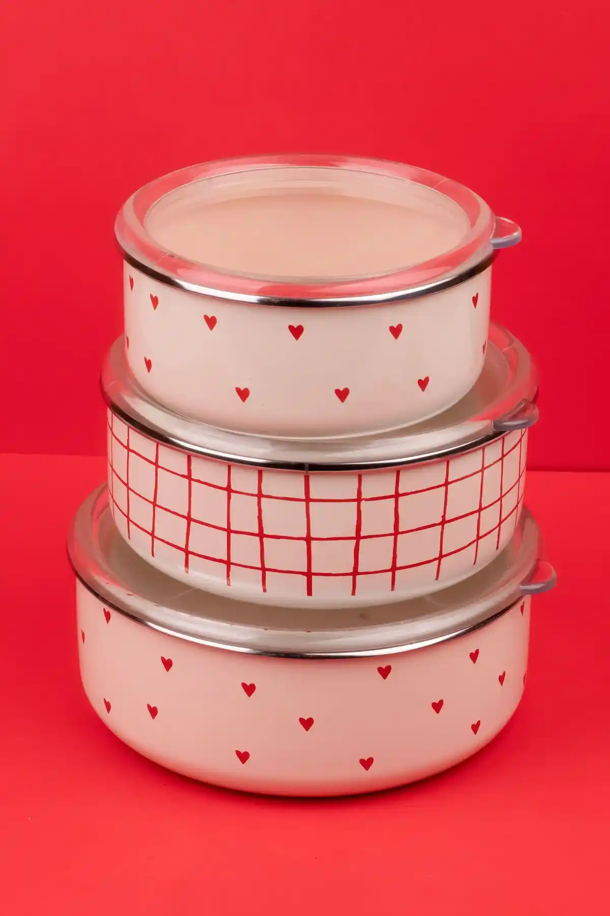 EMAYlab Cupid Vakum Kapaklı Yiyecek Saklama Kabı Seti: Şık ve Fonksiyonel Mutfak Çözümü