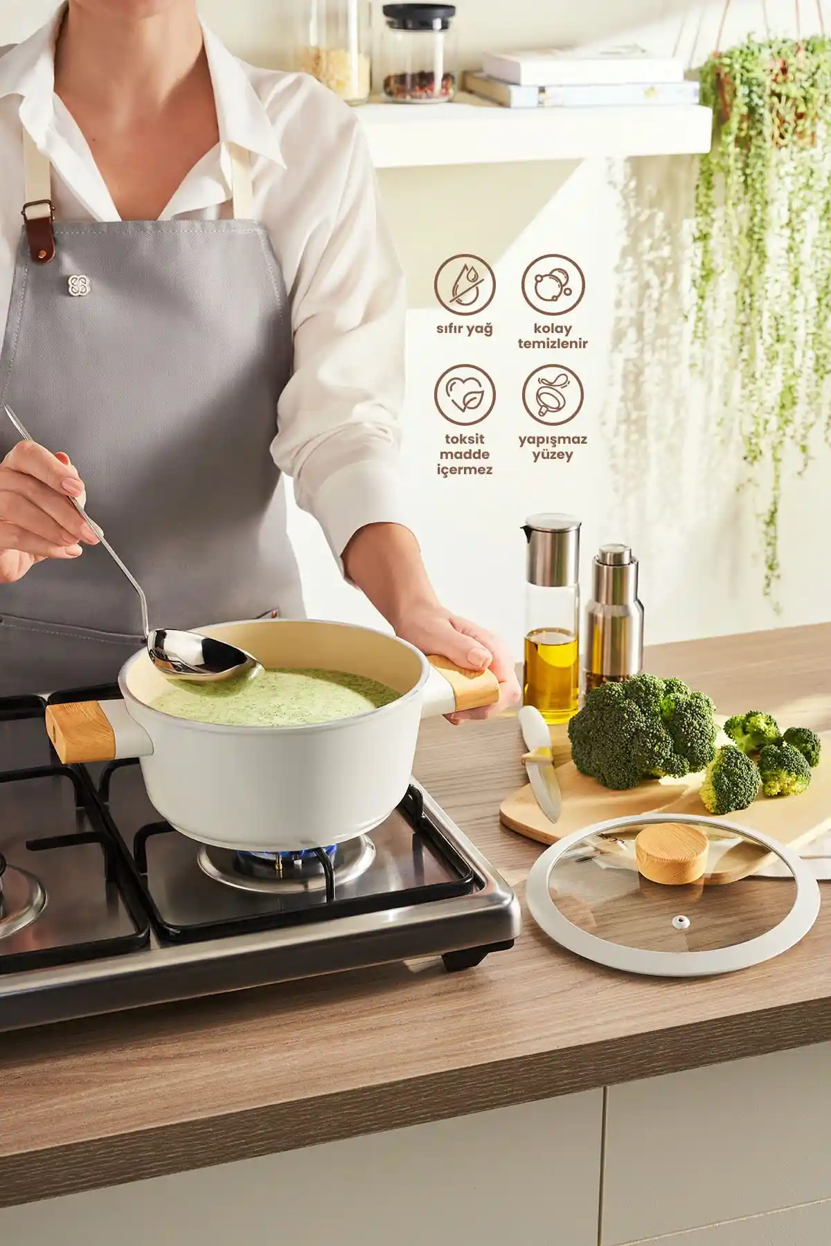 Emsan Swiss Crystal 20 cm Derin Seramik Tencere: Dayanıklı ve Şık Mutfak Gereci