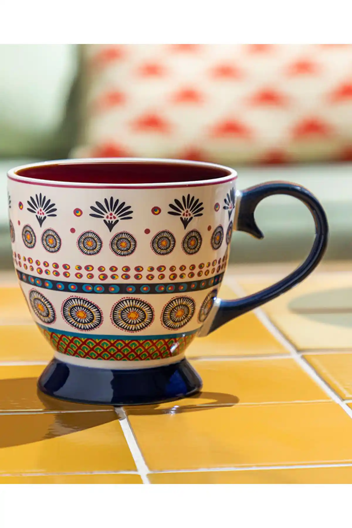 English Home Exotic Artsy Bone China Lacivert Kupa 460 ml Modern Tasarımla Günlük Kullanım İçin