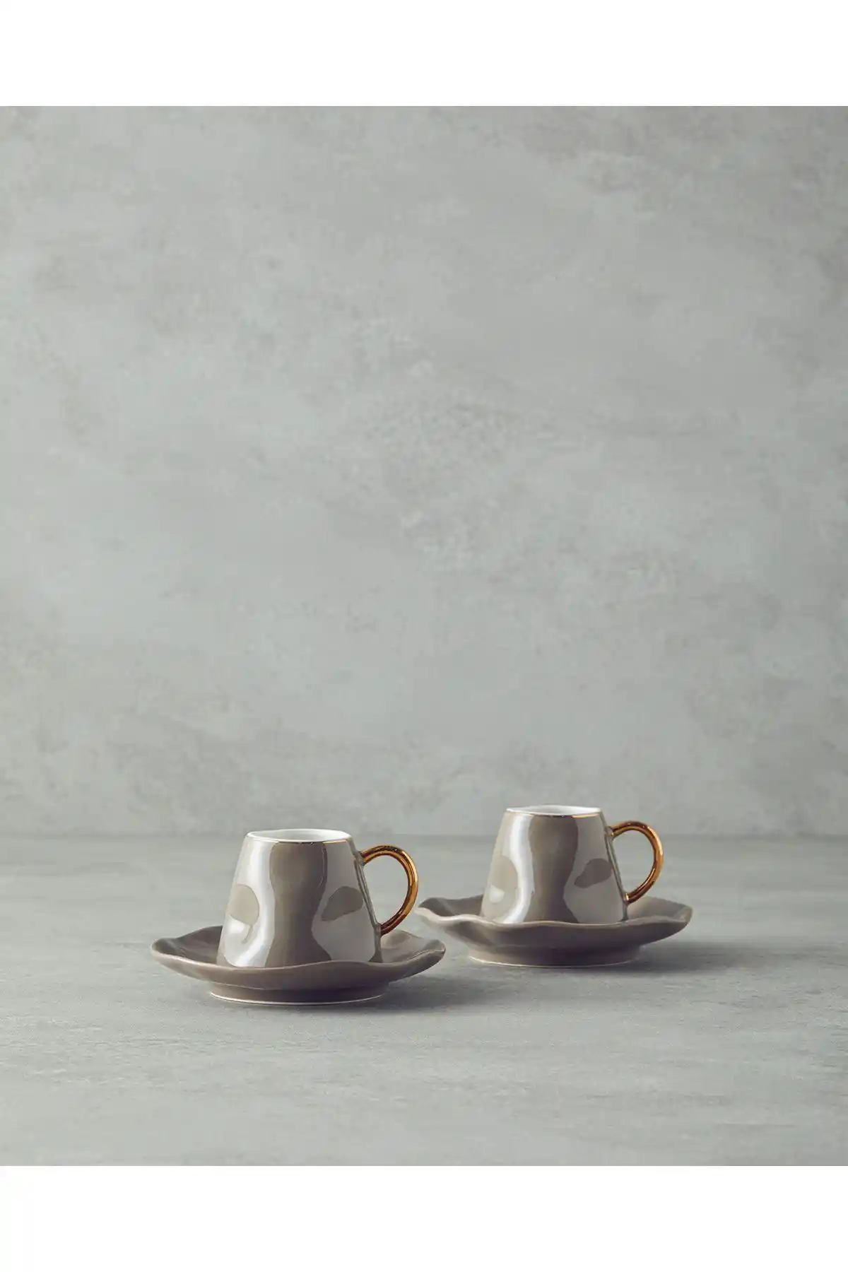 English Home Felix Bone China 4 Parça İki Kişilik Kahve Fincan Takımı Vizon