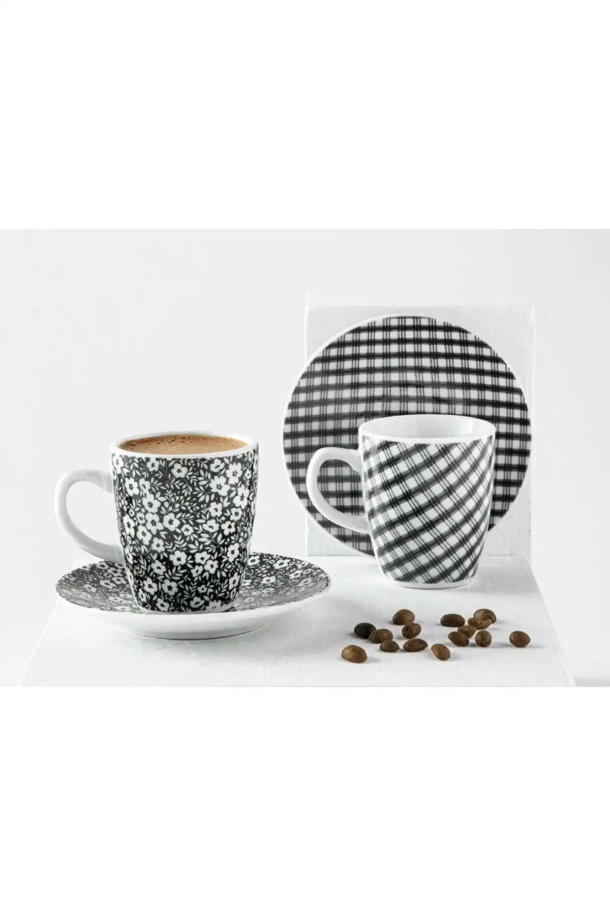 English Home Fiorito Porselen Kahve Fincan Takımı 2'li Şık ve Kullanışlı Modern Tasarım
