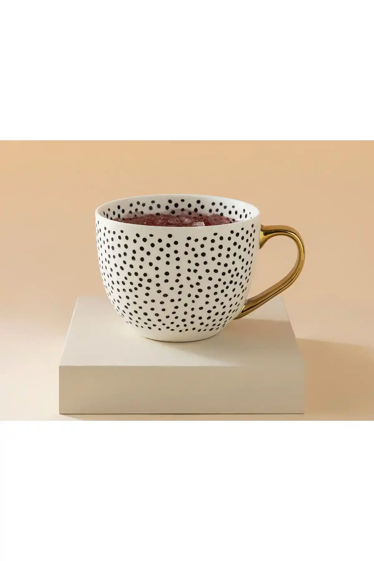 English Home STD Chic Dots Bone China Kupa - Modern ve Dayanıklı Siyah Tasarım