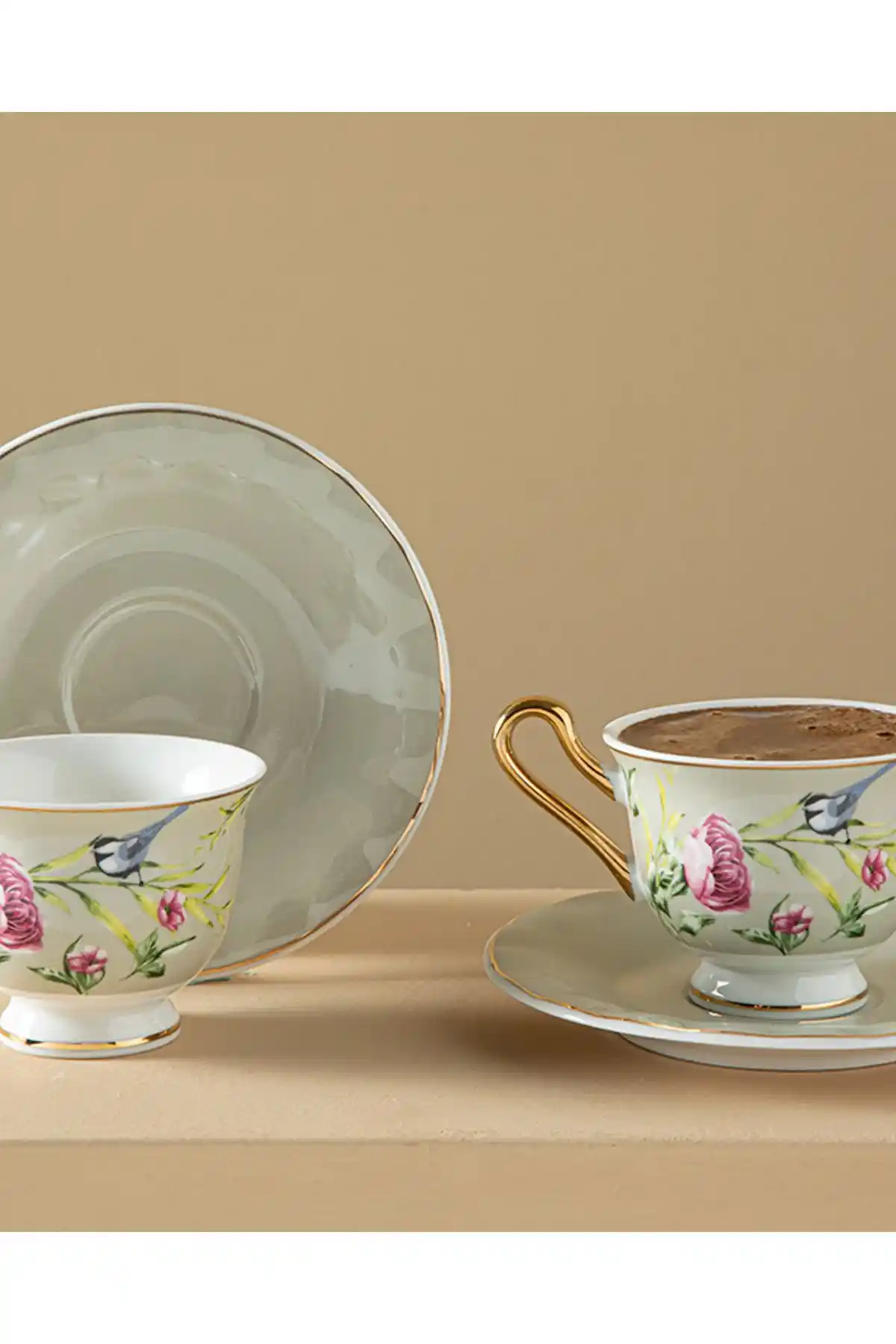 English Home Vanilla Bone China Kahve Fincan Takımı 2 Kişilik Modern ve Şık Tasarım