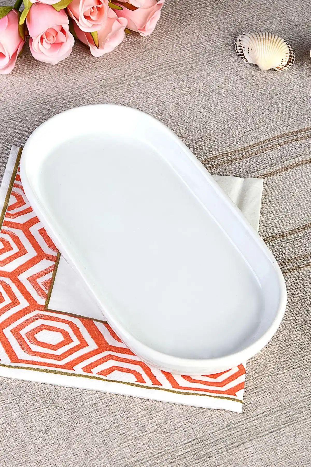 EvimSepette 20x10 cm Mini Kahvaltılık ve Meze Tabağı Modern Şık Sunum Çözümü