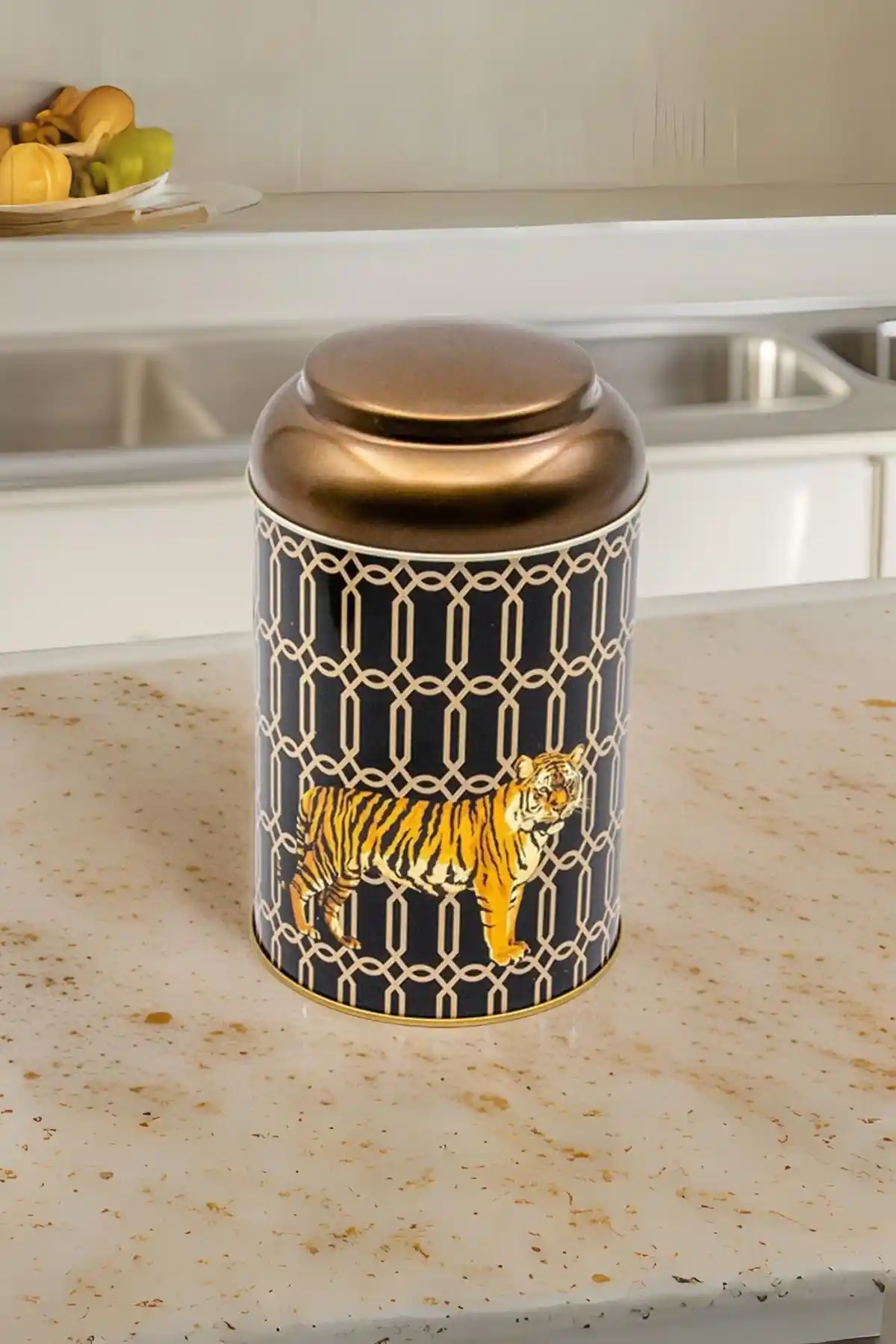 Evle Ef115-F3 Safari Tiger Desenli Baharatlık: Şık ve Fonksiyonel Mutfak Aksesuarı