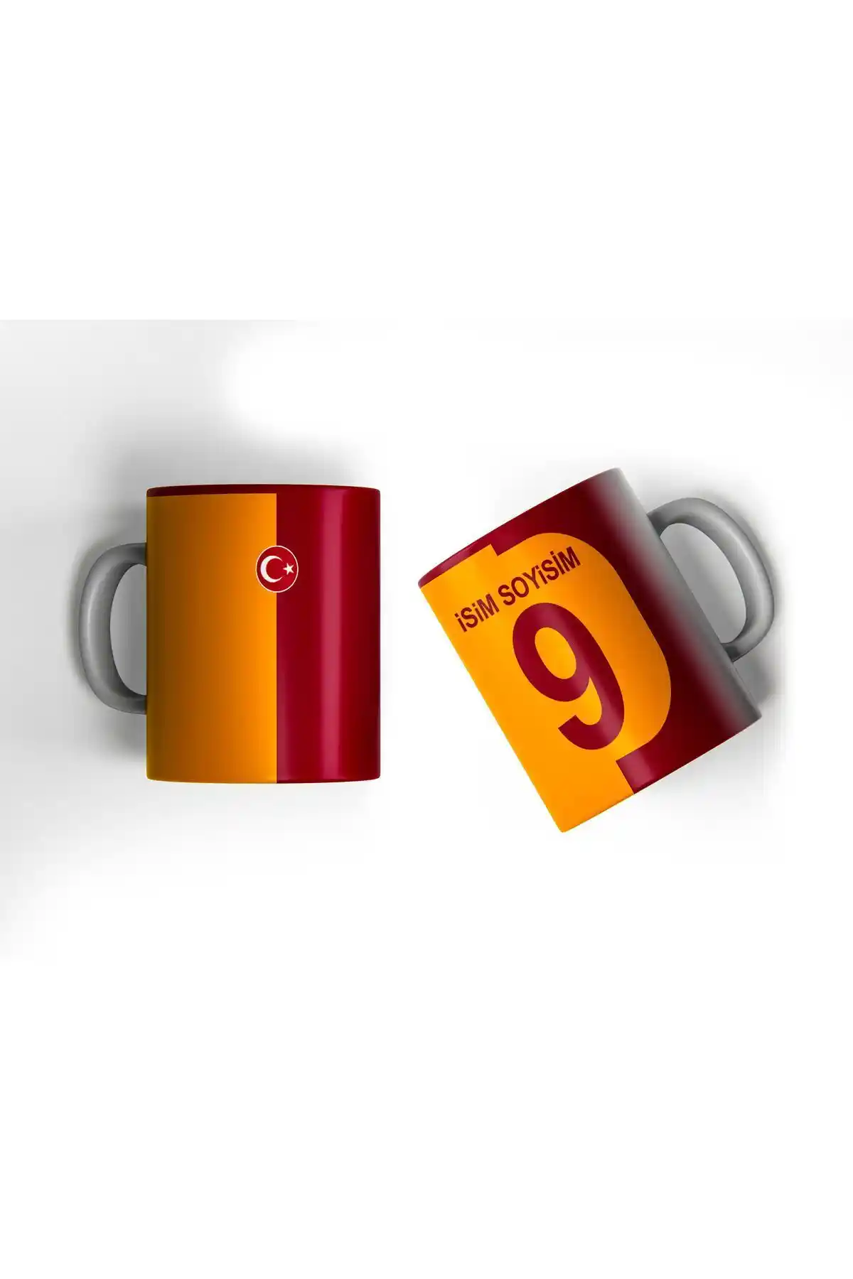 Galatasaray Temalı Kişiye Özel Porselen Kupa Bardak - Yeni Sezon Tasarımı