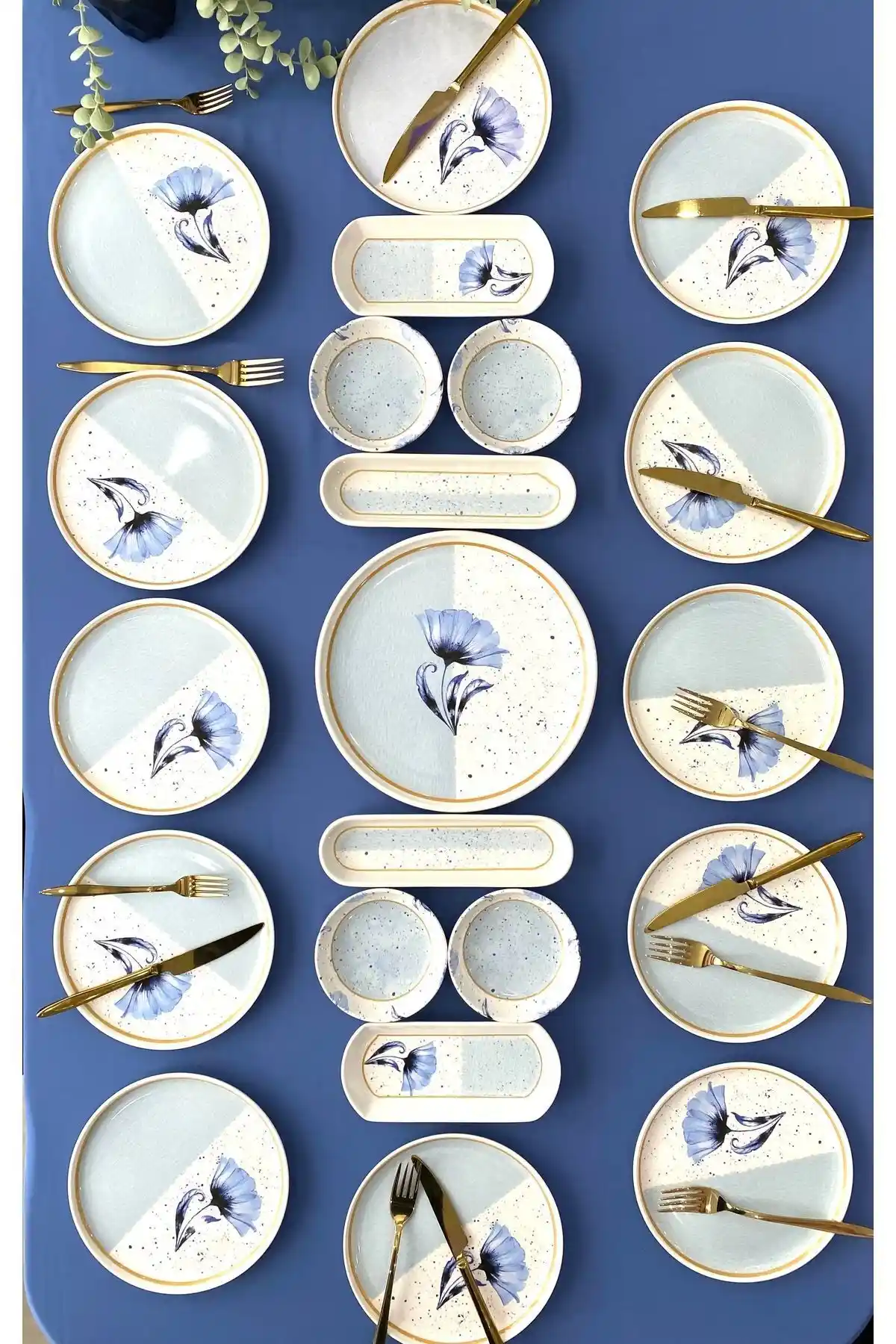 Gelincik Model 12 Kişilik Kahvaltı Takımı: Şık ve Dayanıklı Seramik Seti