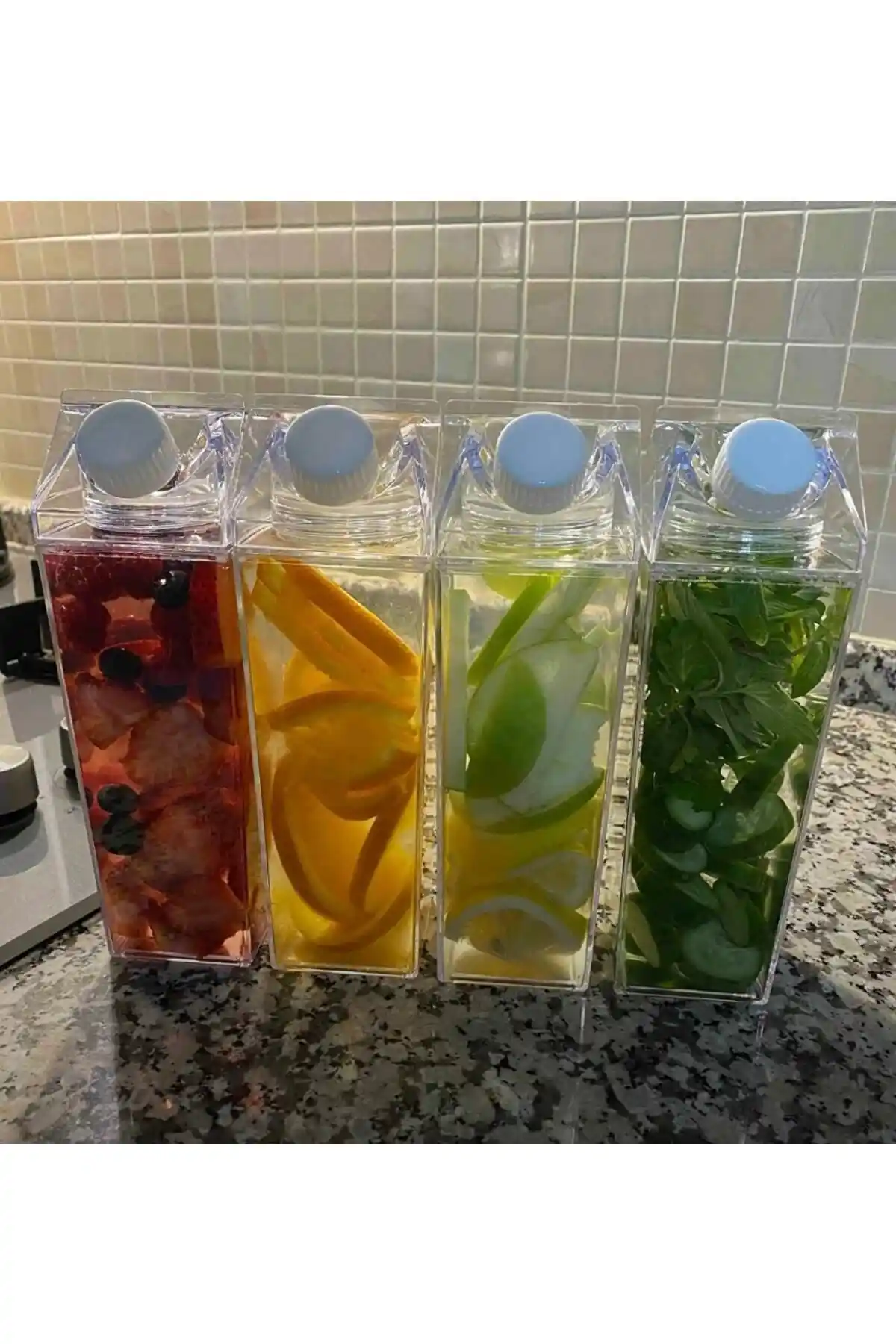 GelinHome's 500 ml Mika Tasarımlı Sağlıklı ve Dayanıklı Plastik Su Şişesi